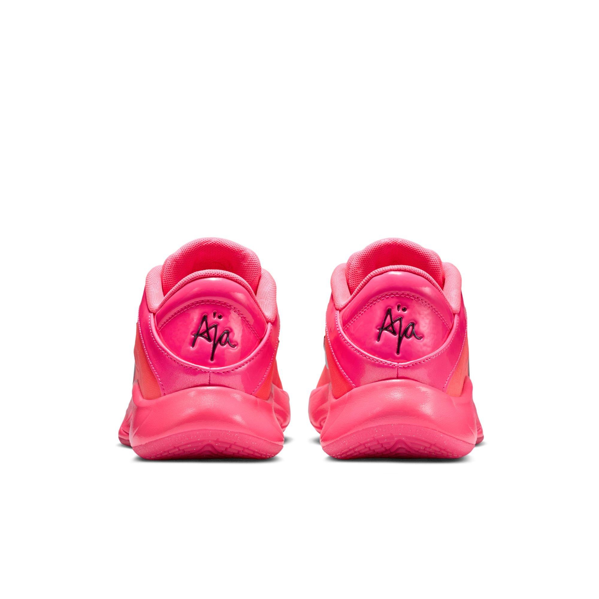 Nike Aja Wilson AOne Hyper Pink Warning Label Size 13.5 Women Basketball Shoes NIKE A main image 4