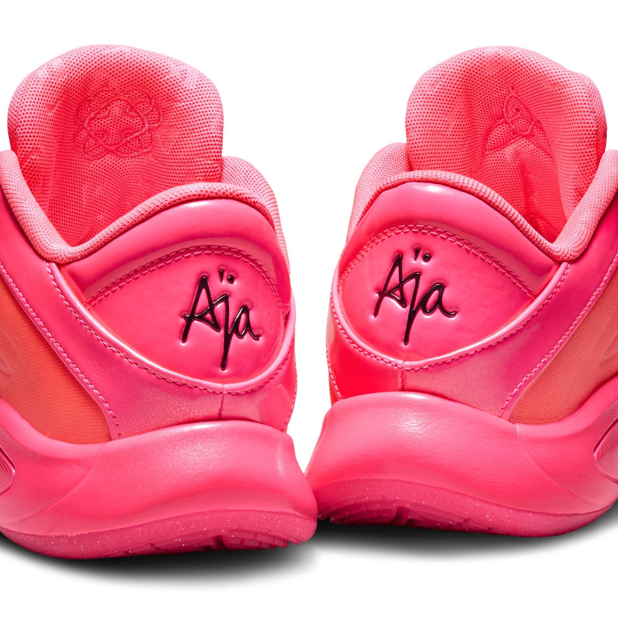 Nike A'One "Warning Label" Basketball Shoe - HYPER PINK/BLACK Thumbnail View 7