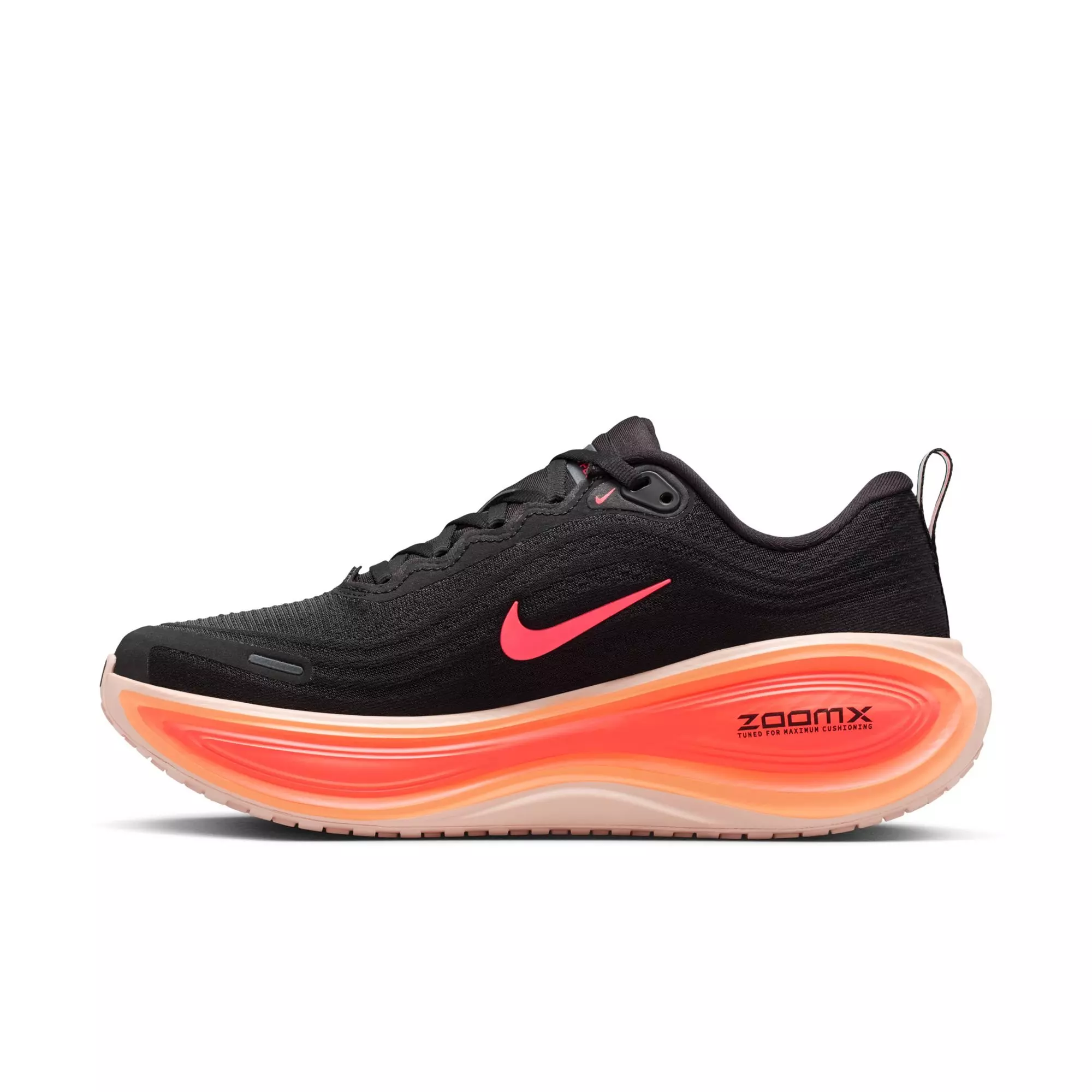 Nike Vomero Plus "Black/Hot Lava/Washed Coral/Bright Mango" Women's Road Running Shoe - BLACK/ORANGE
