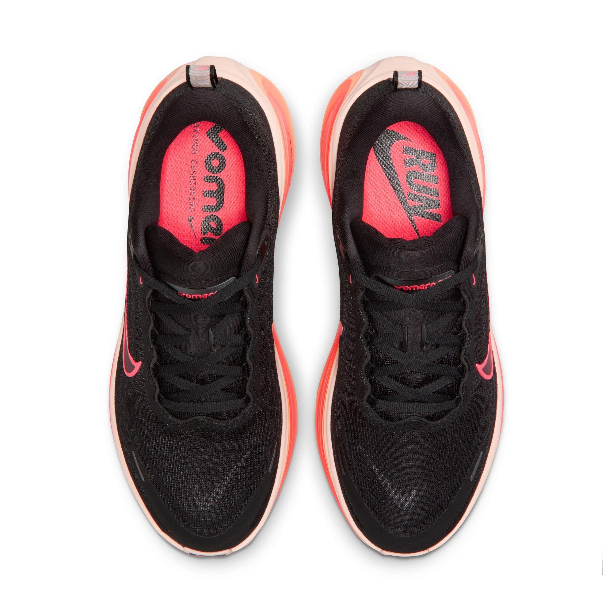 Nike Vomero Plus "Black/Hot Lava/Washed Coral/Bright Mango" Women's Road Running Shoe - BLACK/ORANGE Thumbnail View 7