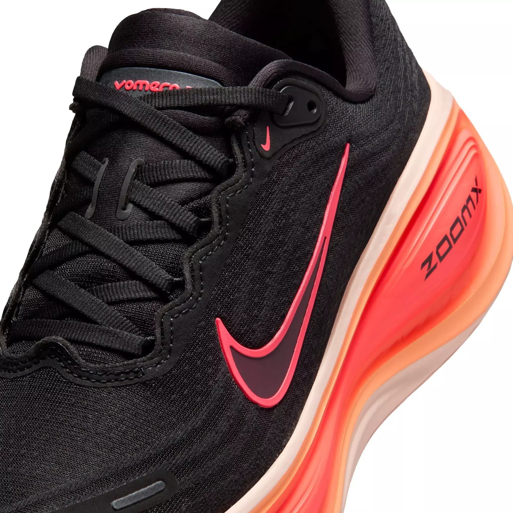 Nike Vomero Plus "Black/Hot Lava/Washed Coral/Bright Mango" Women's Road Running Shoe - BLACK/ORANGE