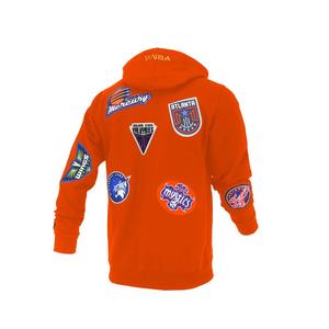 FISLL Men's WNBA All Over Print Fleece Hoodie-Orange