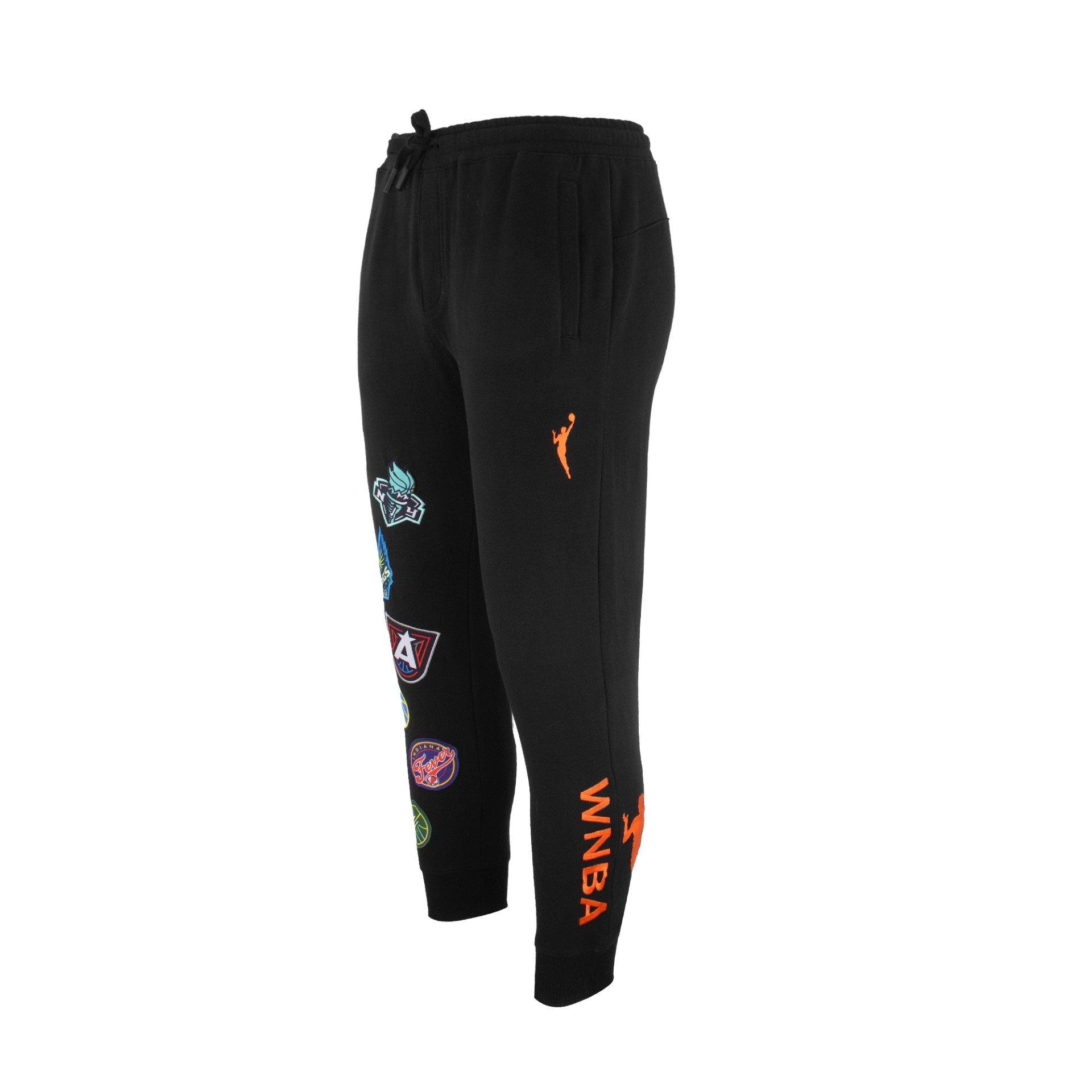 FISLL Men's WNBA All Over Print Fleece Joggers-Blac - BLACK Thumbnail View 1