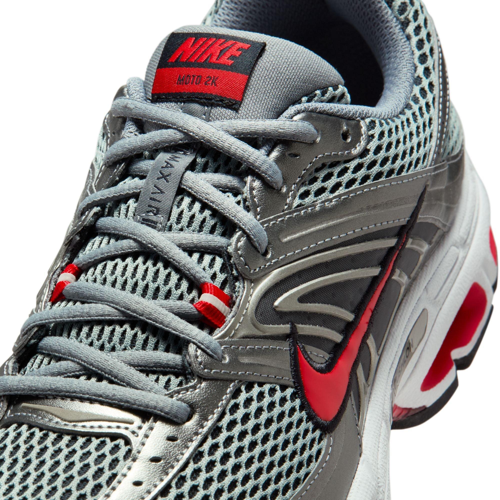 Nike Air Max Moto 2K "Smoke Grey/University Red/Black" Men's Shoe - GREY/RED Thumbnail View 9