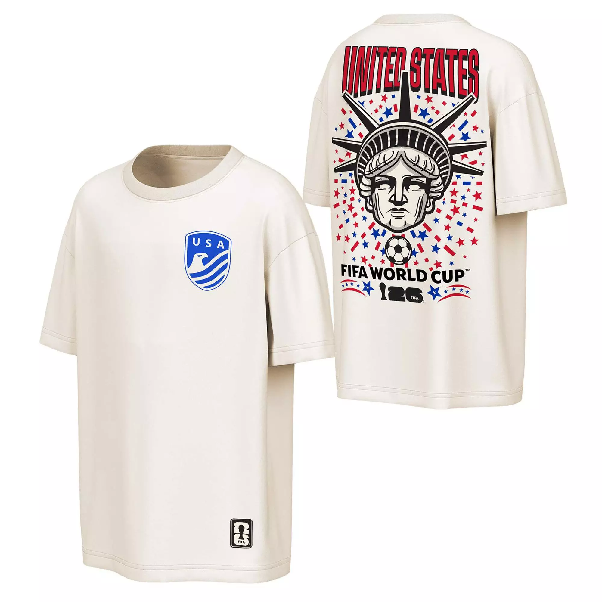 Outerstuff FIFA World Cup 2026 USA Anthem Tee-Cream - CREAM