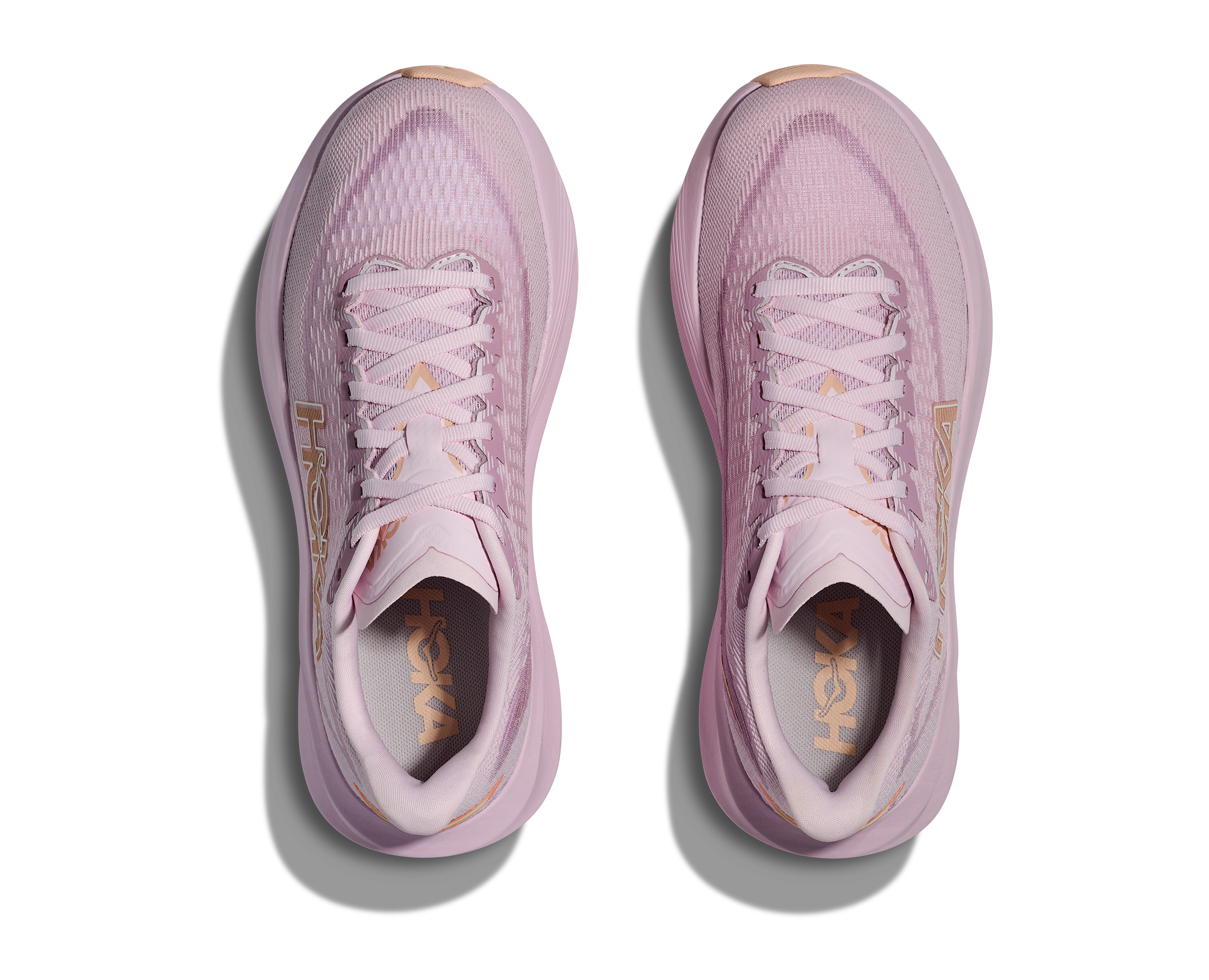 Hoka Mach 7 "Lilac Cream/Tangerine Glow" Women's Running Shoe - PURPLE/ORANGE Thumbnail View 3
