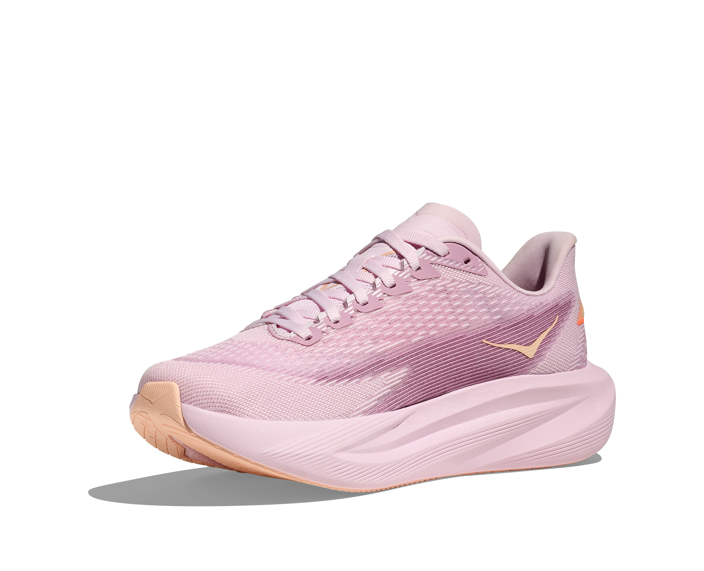 Hoka Mach 7 "Lilac Cream/Tangerine Glow" Women's Running Shoe - PURPLE/ORANGE Thumbnail View 4