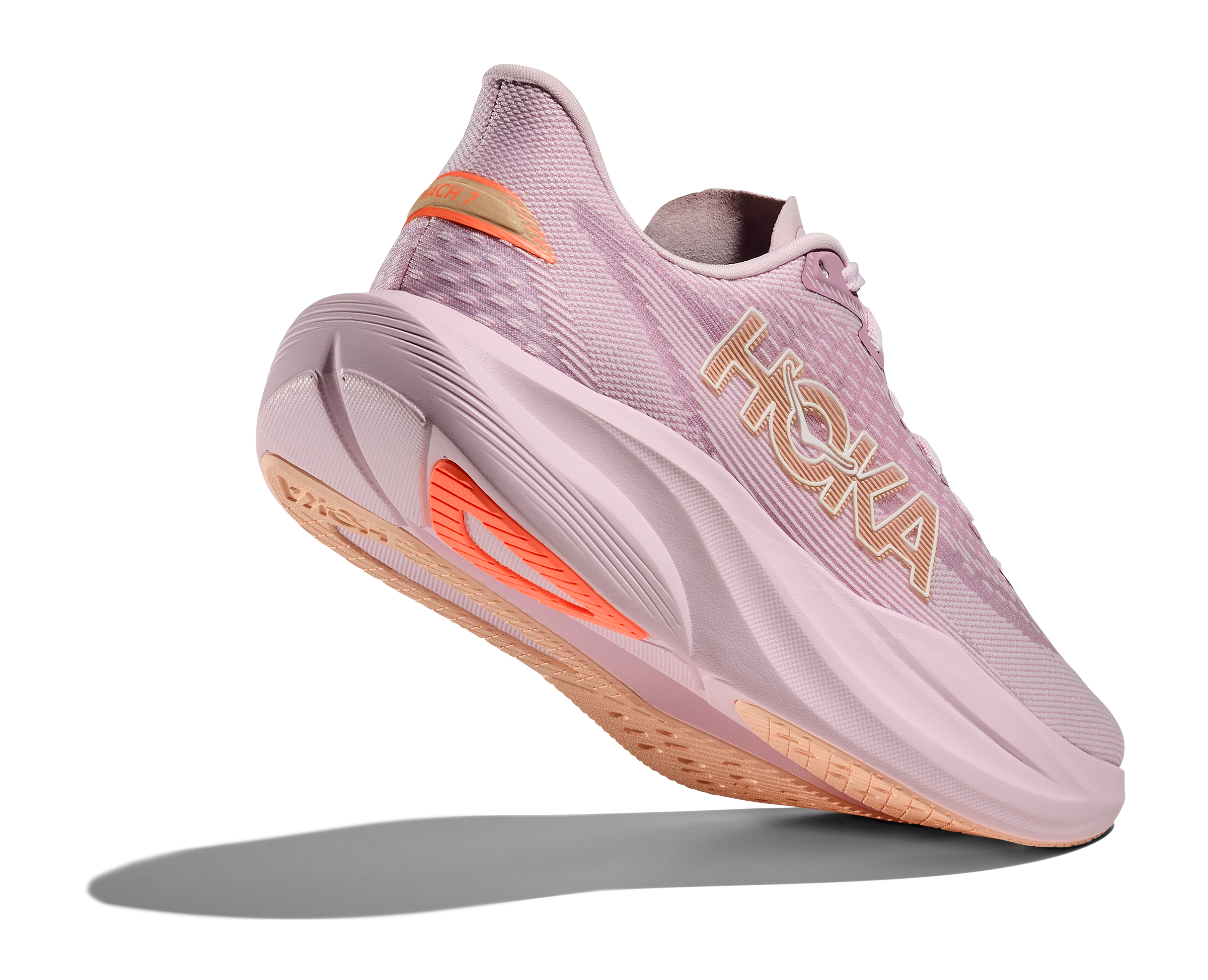 Hoka Mach 7 "Lilac Cream/Tangerine Glow" Women's Running Shoe - PURPLE/ORANGE Thumbnail View 5