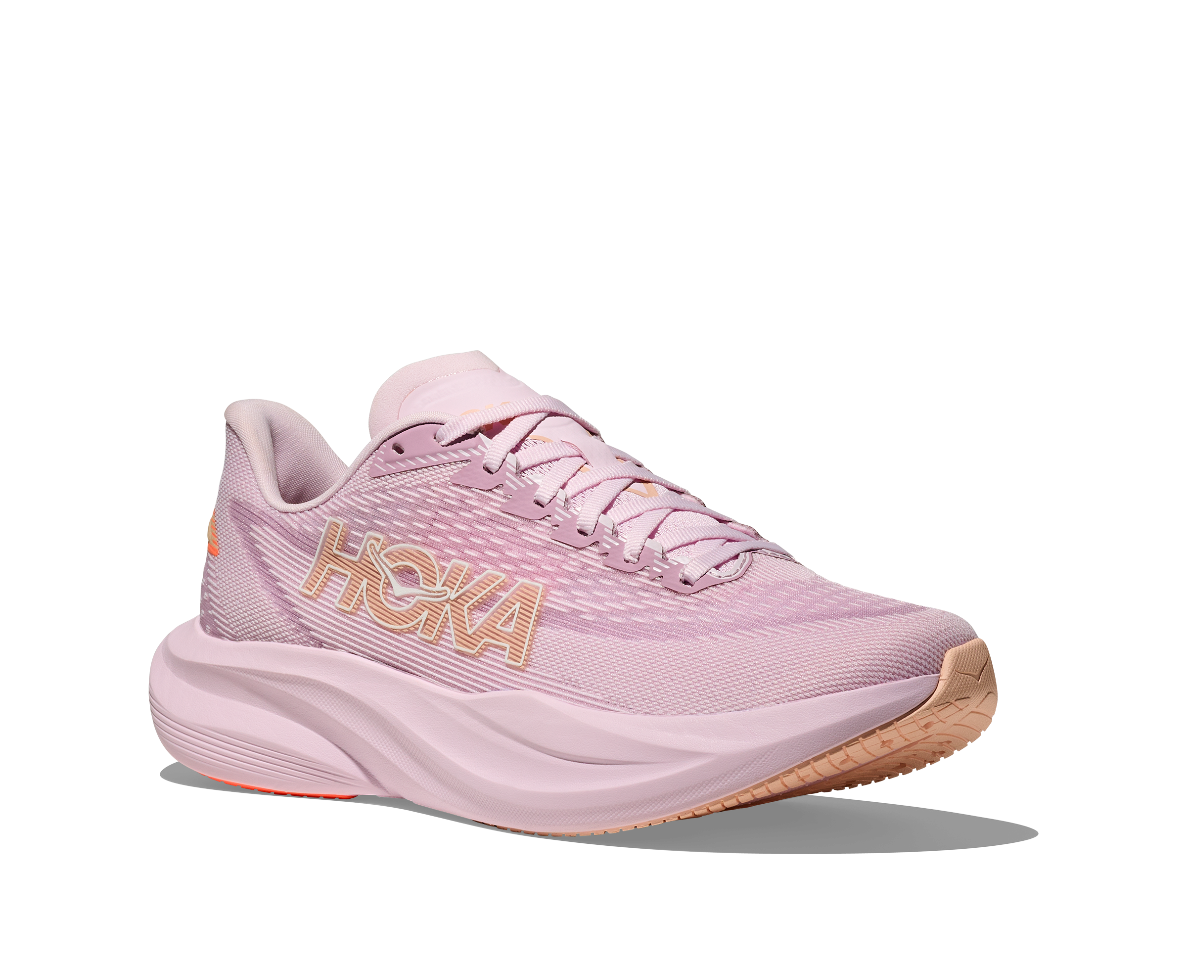 Hoka Mach 7 "Lilac Cream/Tangerine Glow" Women's Running Shoe - PURPLE/ORANGE Thumbnail View 6
