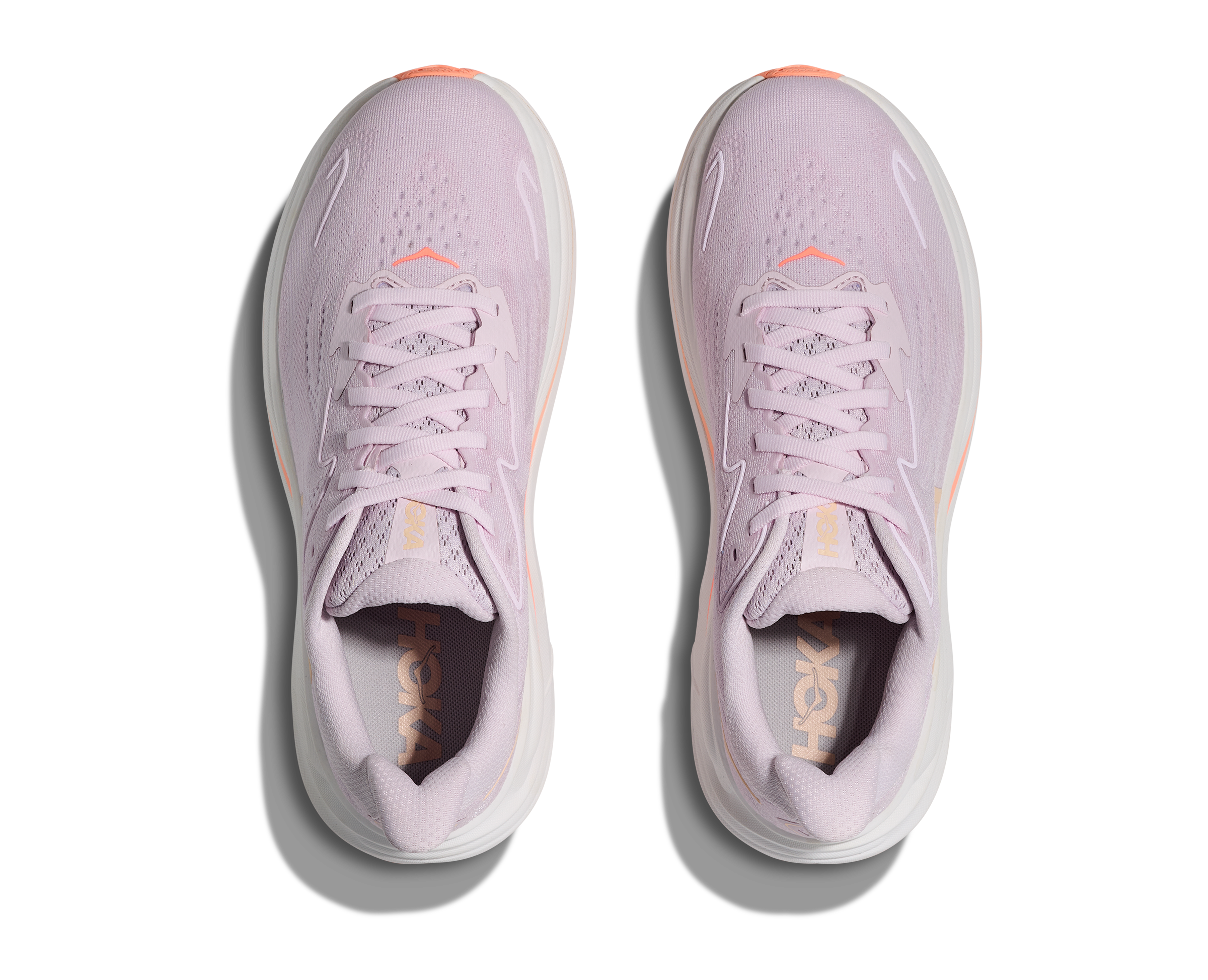 Hoka Clifton 10 "Lilac Cream/Tangerine Glow" Women's Running Shoe - PURPLE/ORANGE Thumbnail View 3