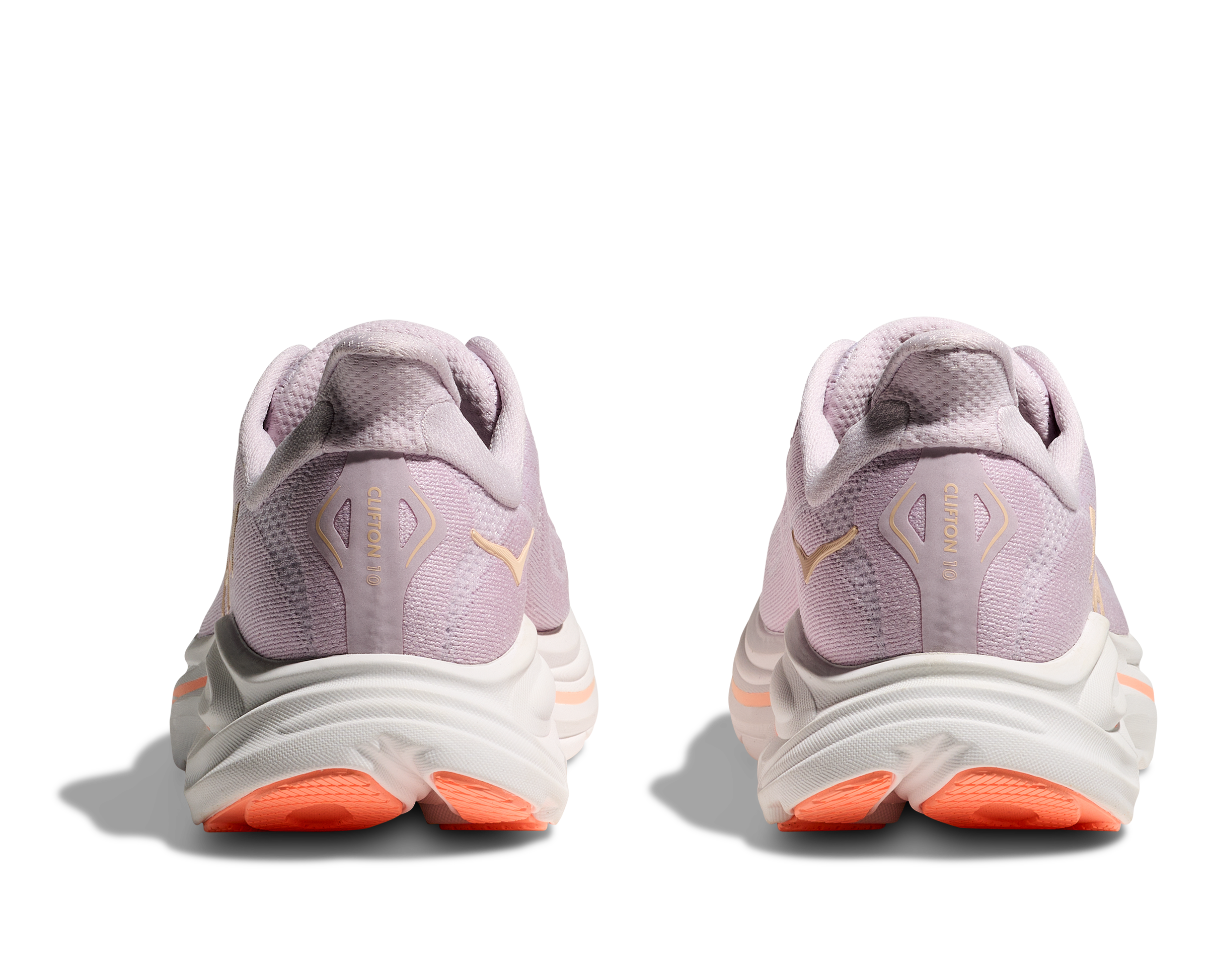 Hoka Clifton 10 "Lilac Cream/Tangerine Glow" Women's Running Shoe - PURPLE/ORANGE Thumbnail View 6