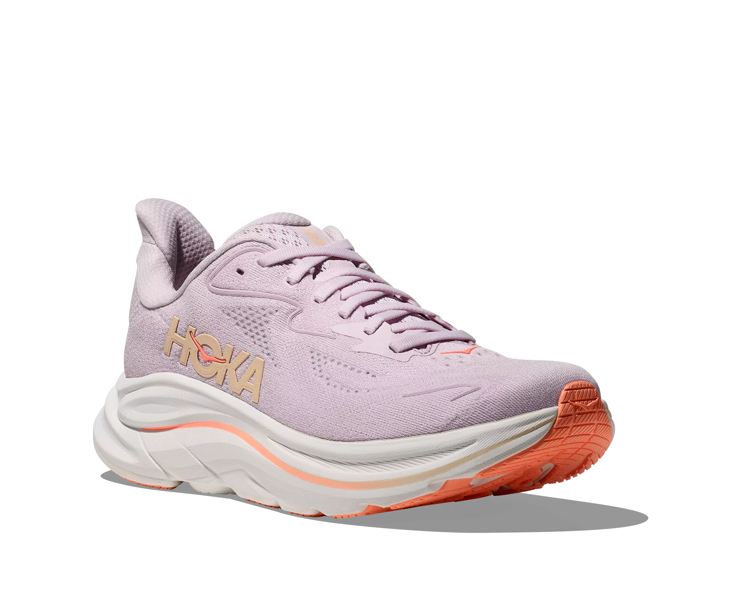 Hoka Clifton 10 "Lilac Cream/Tangerine Glow" Women's Running Shoe - PURPLE/ORANGE