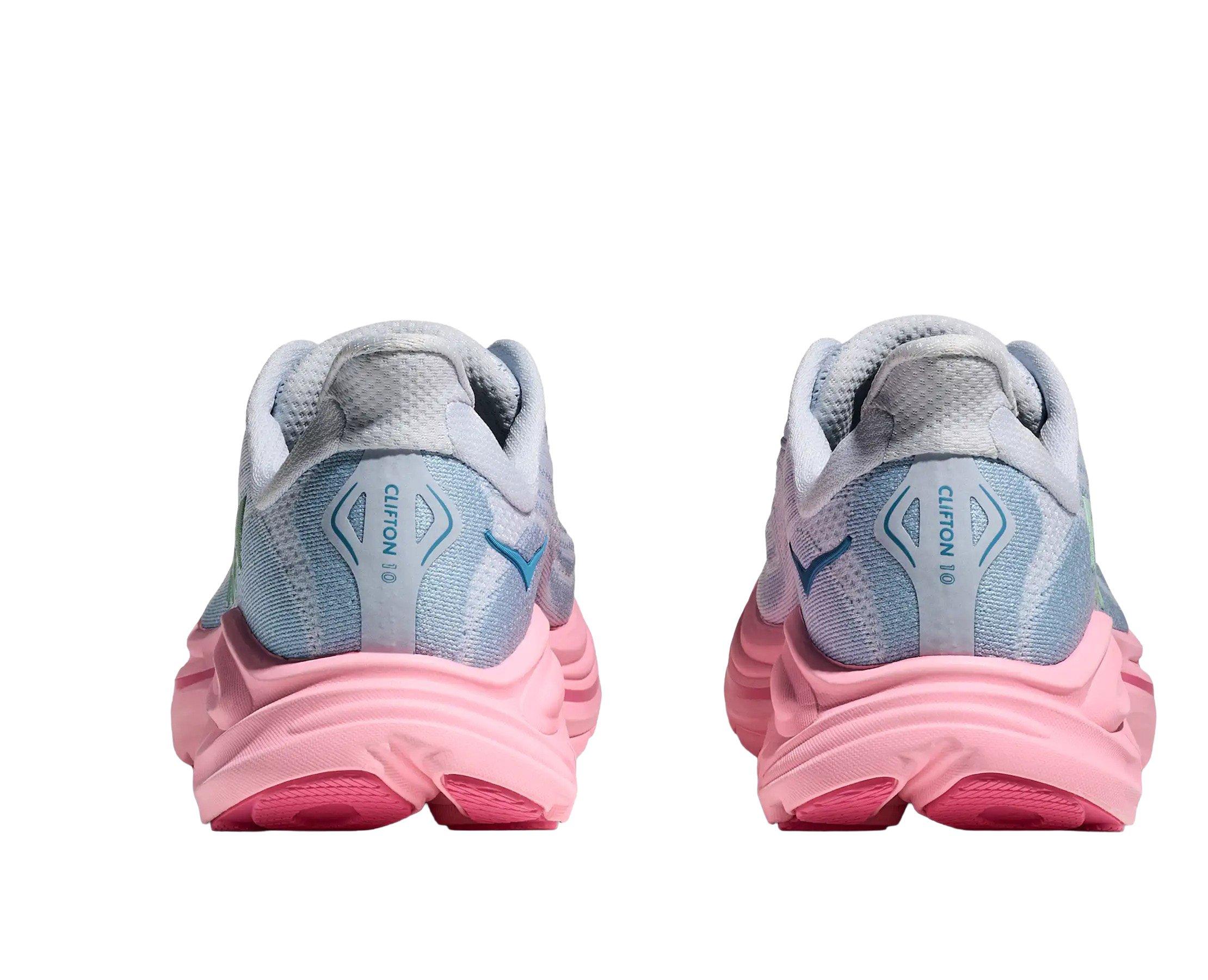 Hoka Clifton 10 "Overcast/Petal" Women's Running Shoe - BLUE/PINK Thumbnail View 5