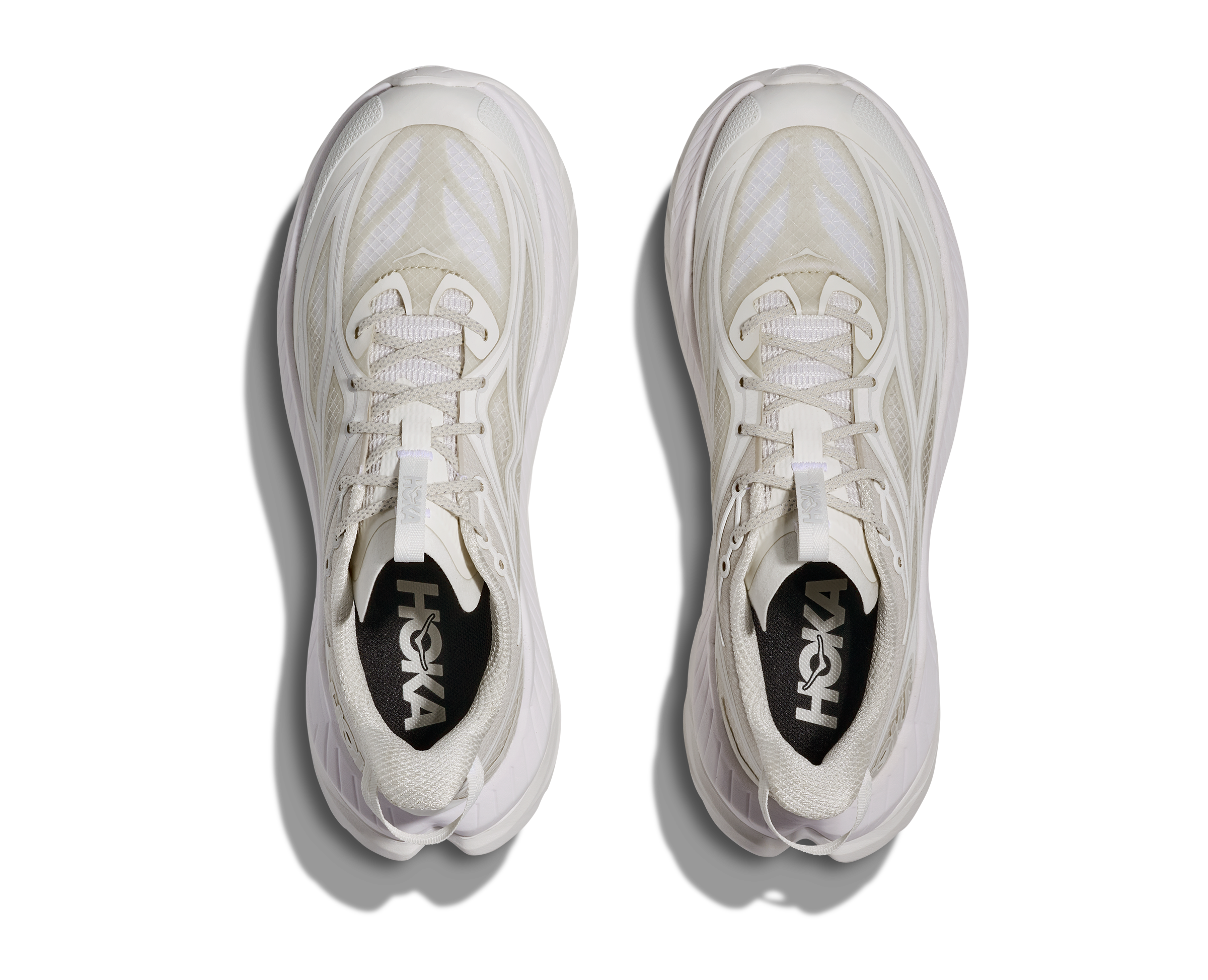 Hoka Mach Remaster "Frost/Grey" Women's Running Shoe - WHITE/GREY Thumbnail View 3