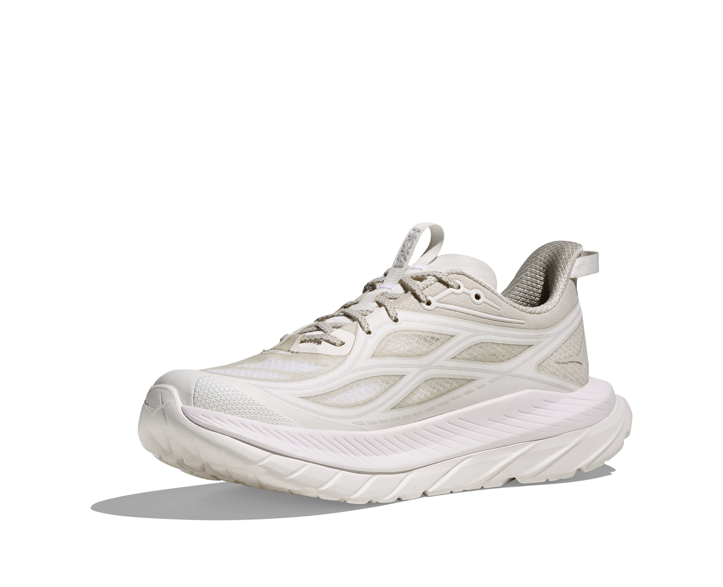 Hoka Mach Remastered "Frost/Cosmic Grey" Women's Running Shoe - WHITE/GREY Thumbnail View 4