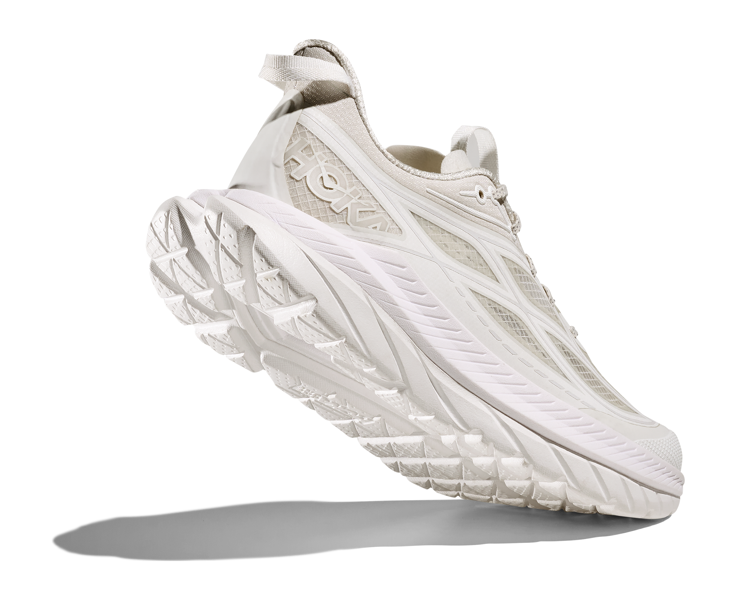 Hoka Mach Remaster "Frost/Grey" Women's Running Shoe - WHITE/GREY Thumbnail View 5