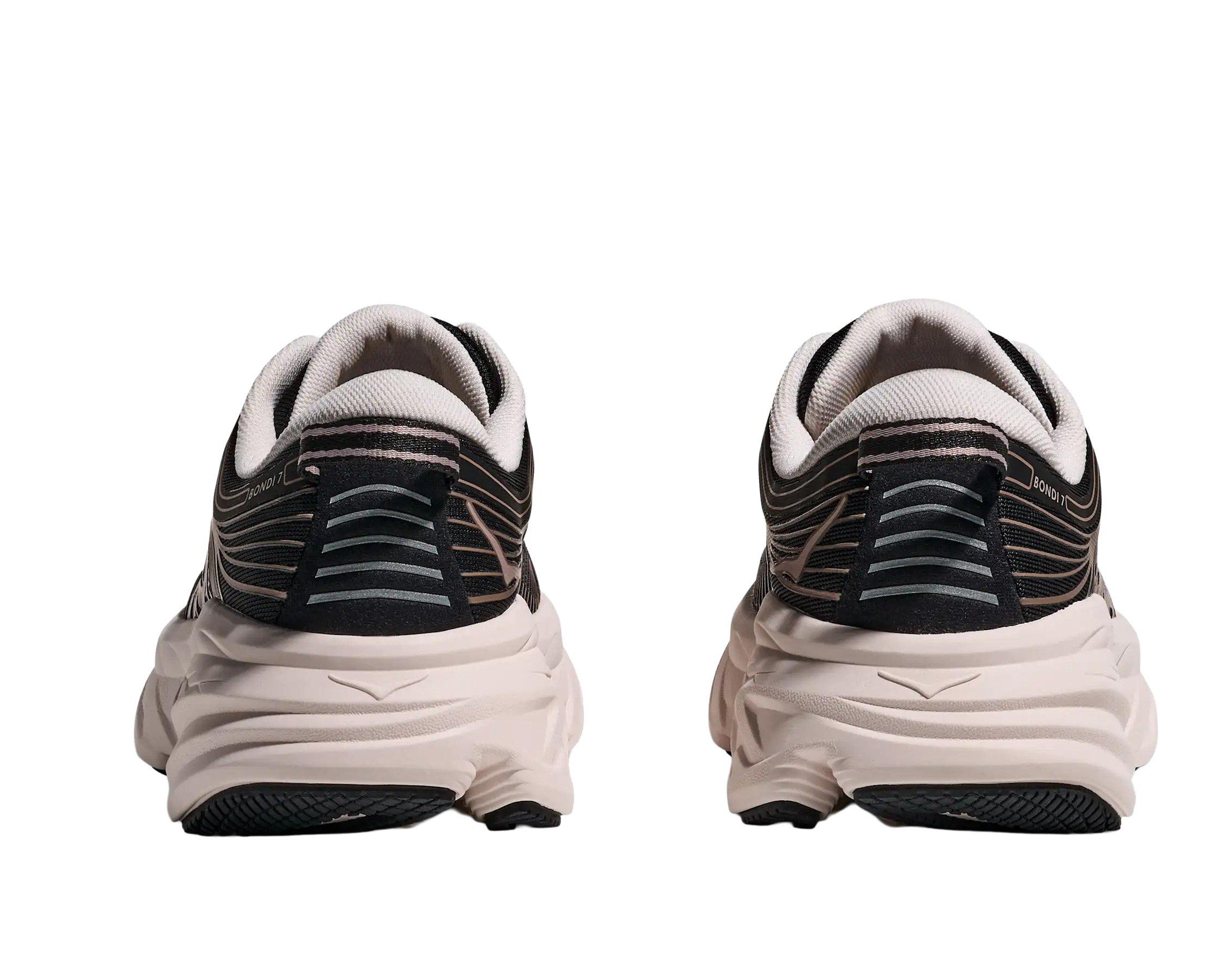 Hoka Bondi 7 "Black/Rose Cream" Women's Running Shoe - BLACK/PINK Thumbnail View 5