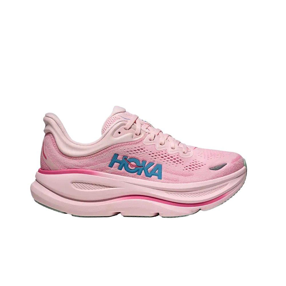 Hoka Bondi 9 "Rose Tea/Petal" Women's Running Shoe - RED/PINK Thumbnail View 1