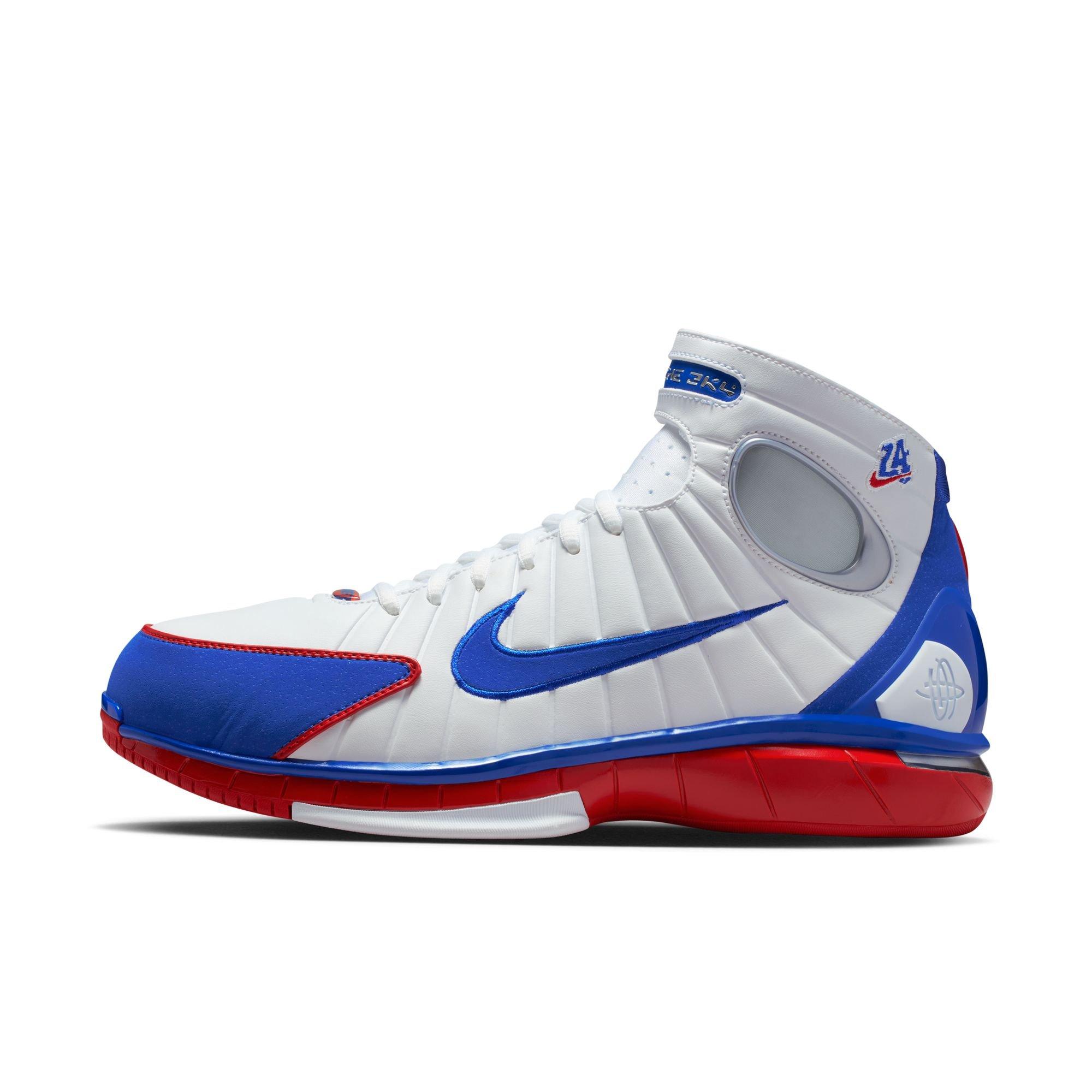 Nike Air Zoom Huarache "2K4 All Star" Men's Shoe - WHITE/VARSITY ROYAL/VARSITY RED Thumbnail View 11