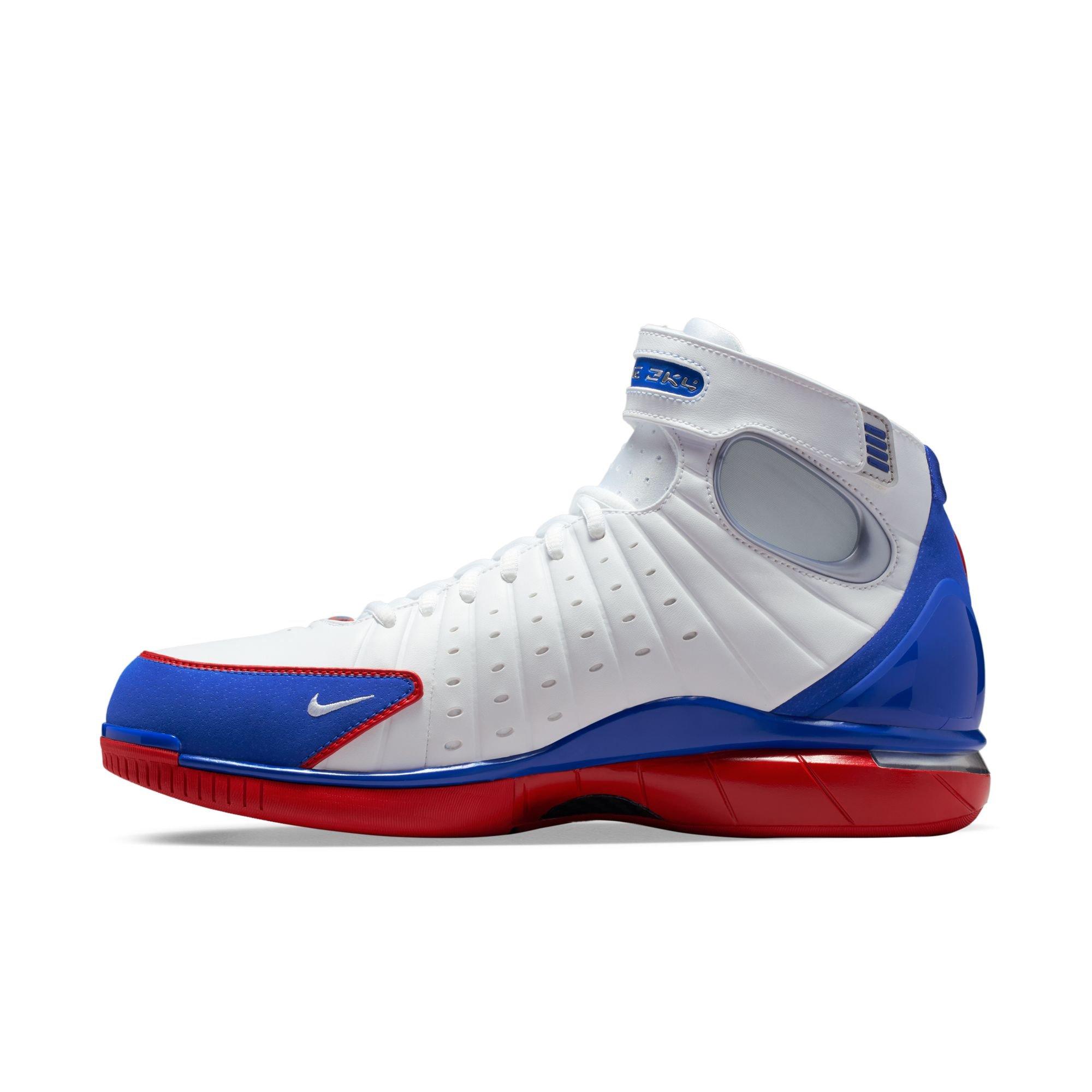 Nike Air Zoom Huarache "2K4 All Star" Men's Shoe - WHITE/VARSITY ROYAL/VARSITY RED Thumbnail View 12