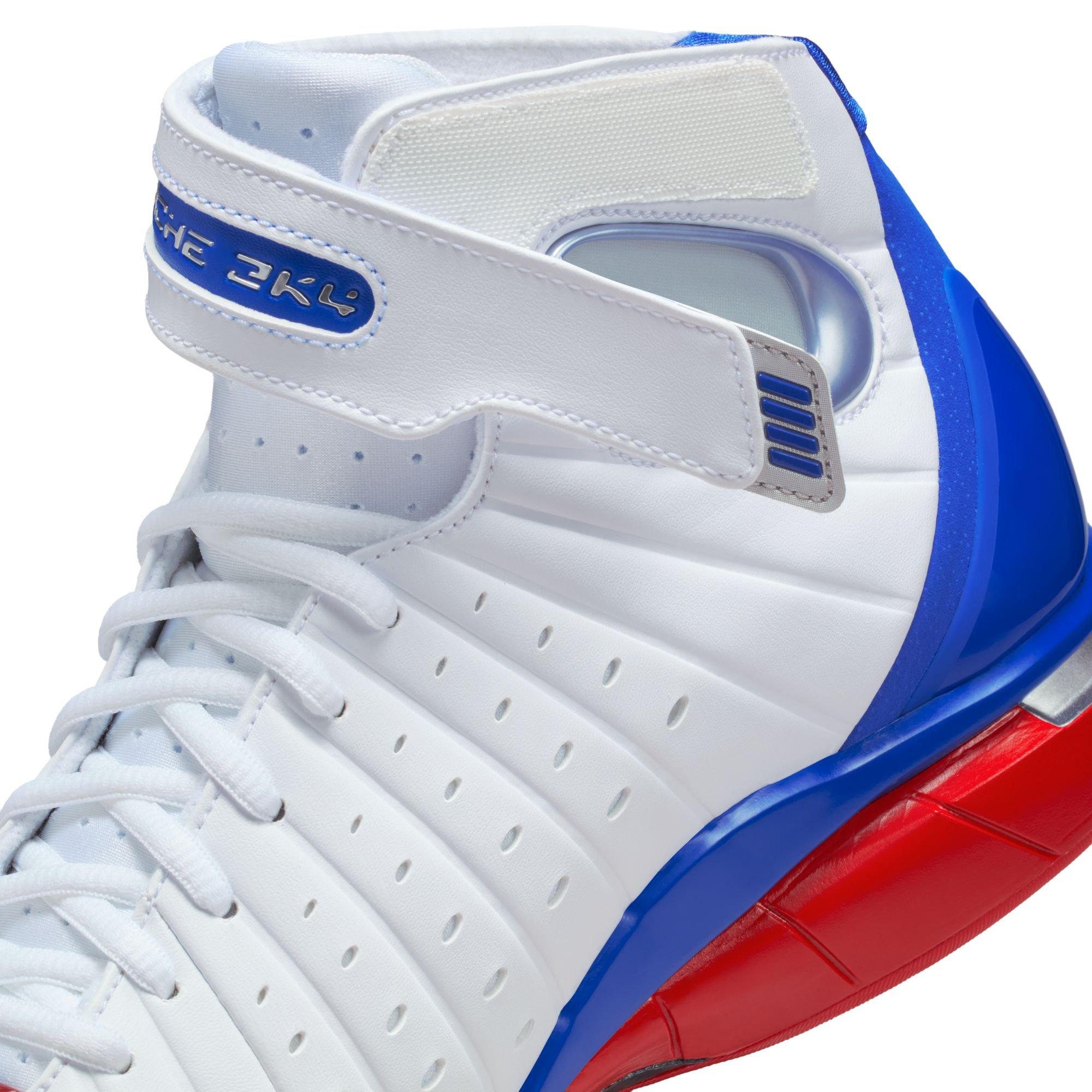 Nike Air Zoom Huarache "2K4 All Star" Men's Shoe - WHITE/VARSITY ROYAL/VARSITY RED Thumbnail View 8