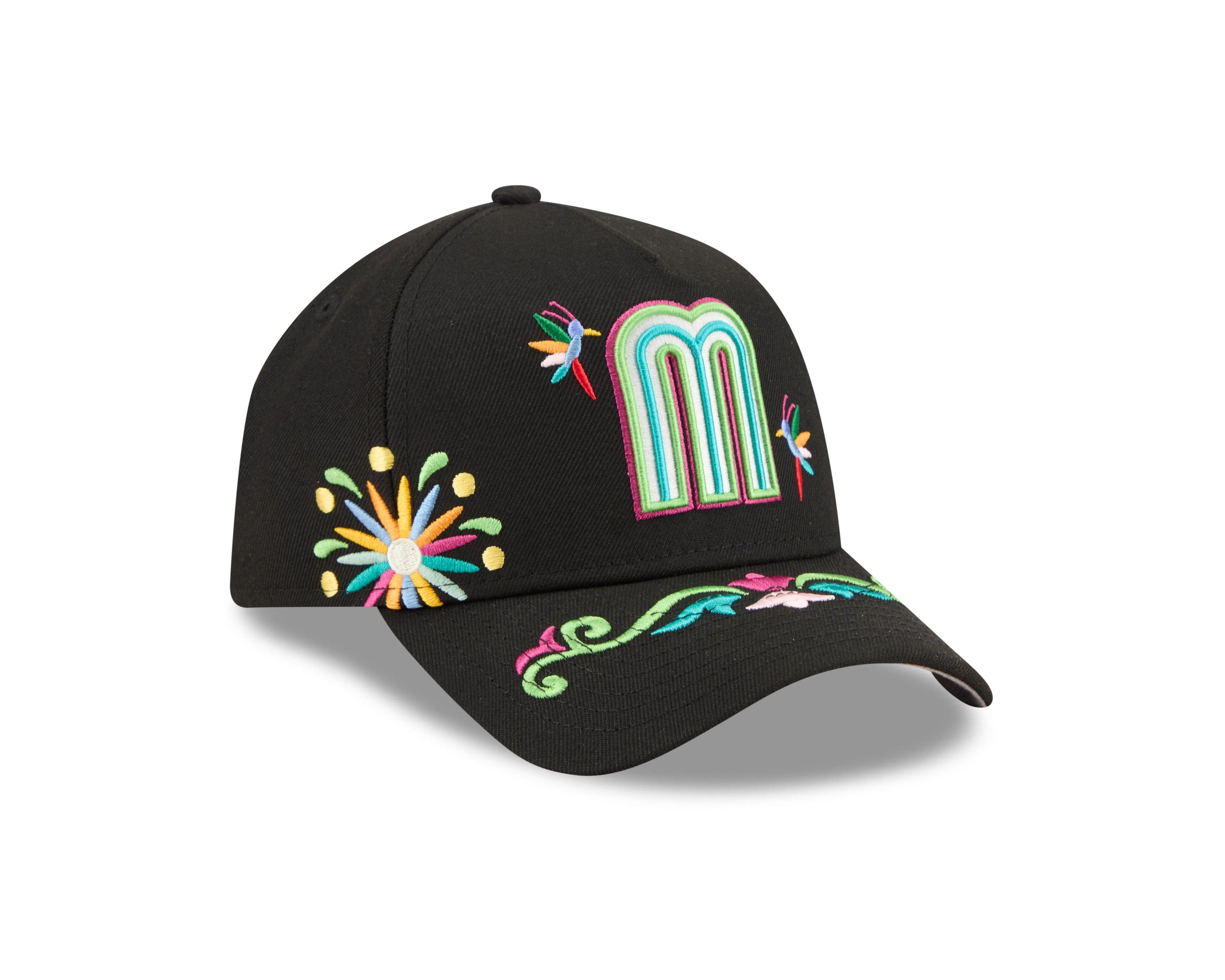 New Era Mexico 9FORTY A-Frame All Over Print Snapback Hat-Black - BLACK Thumbnail View 2