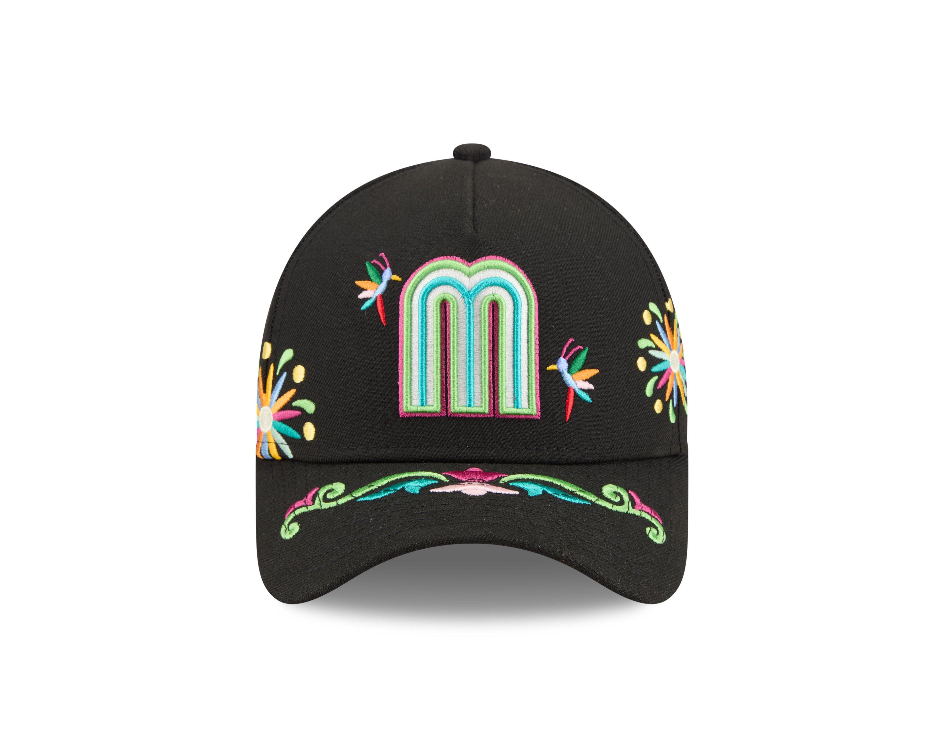 New Era Mexico 9FORTY A-Frame All Over Print Snapback Hat-Black - BLACK Thumbnail View 3