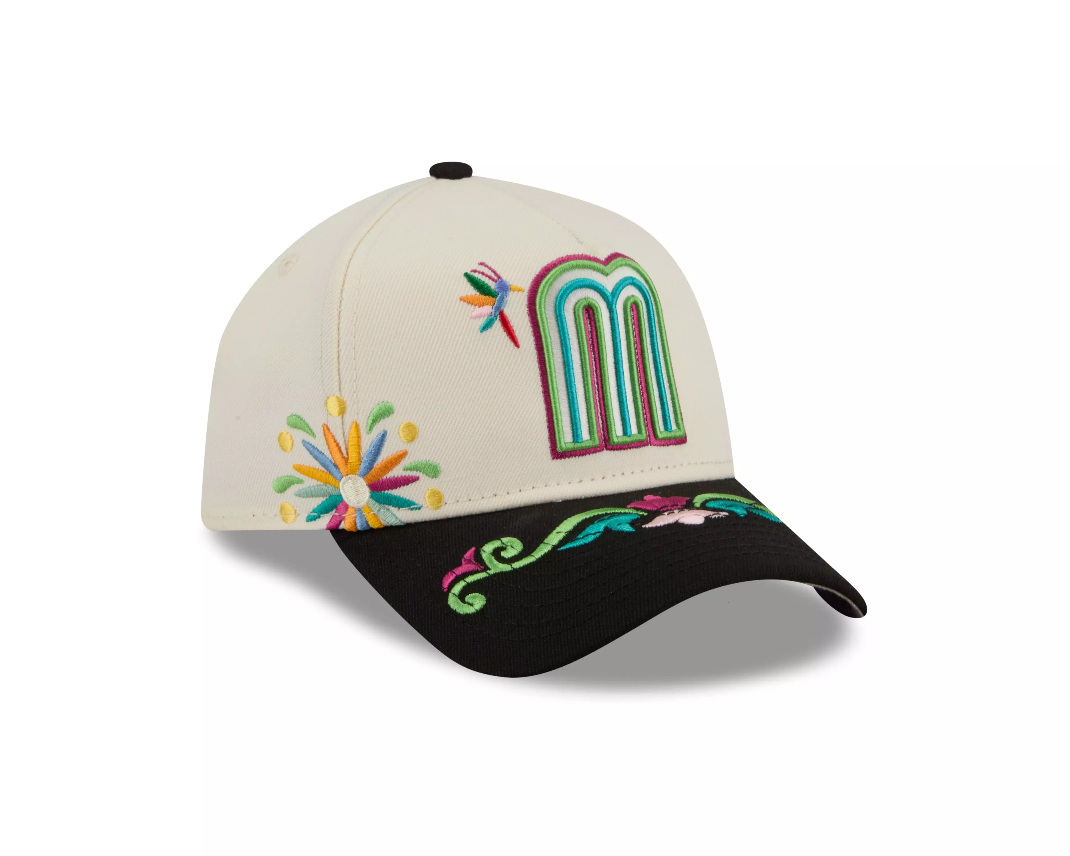New Era Mexico 9FORTY A-Frame All Over Print Snapback Hat-White - WHITE