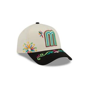 New Era Mexico 9FORTY A-Frame All Over Print Snapback Hat-White