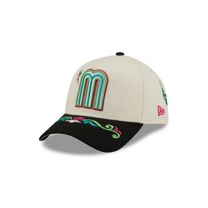 New Era Mexico 9FORTY A-Frame All Over Print Snapback Hat-White
