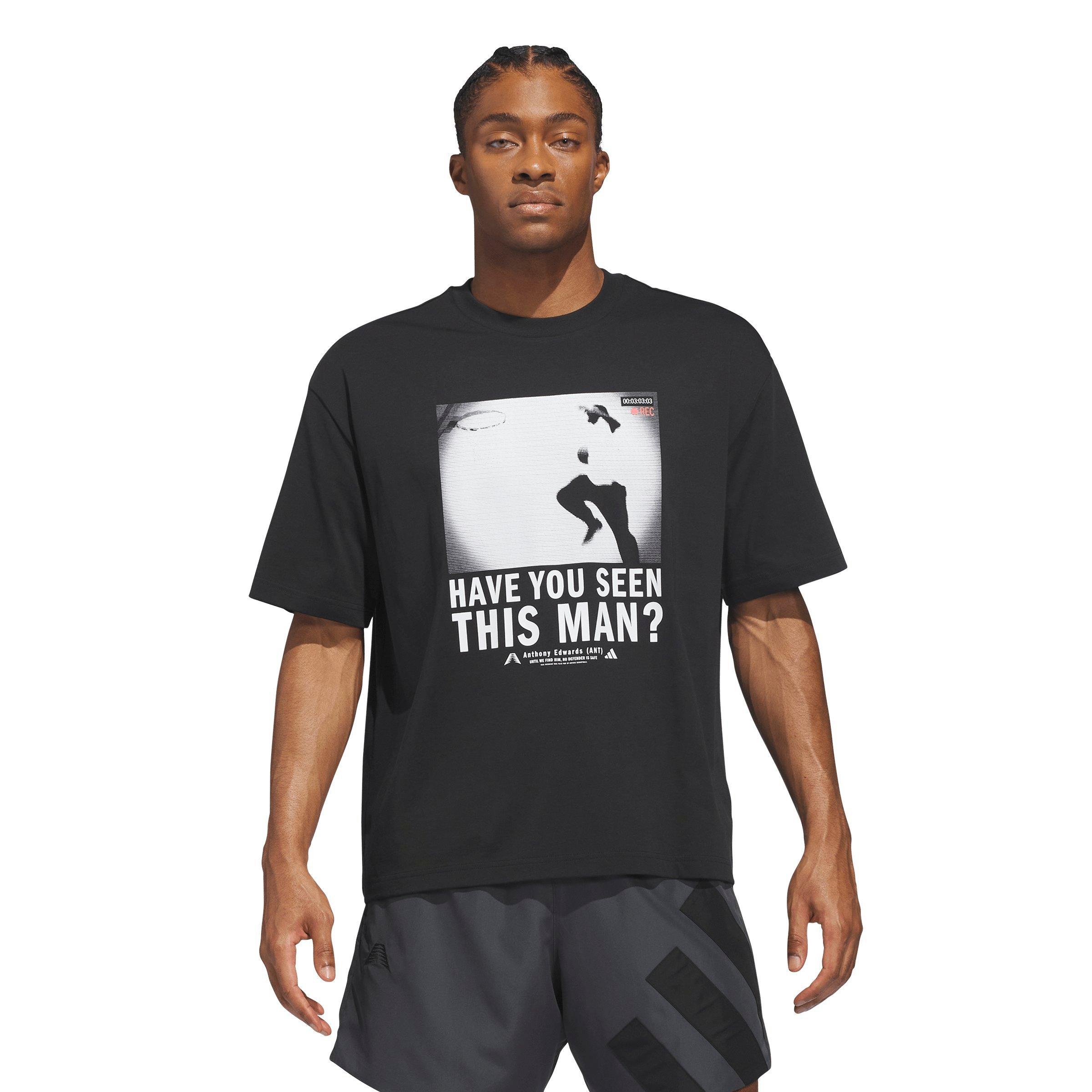 adidas Men's Anthony Edwards In Action Graphic Tee - BLACK Thumbnail View 1