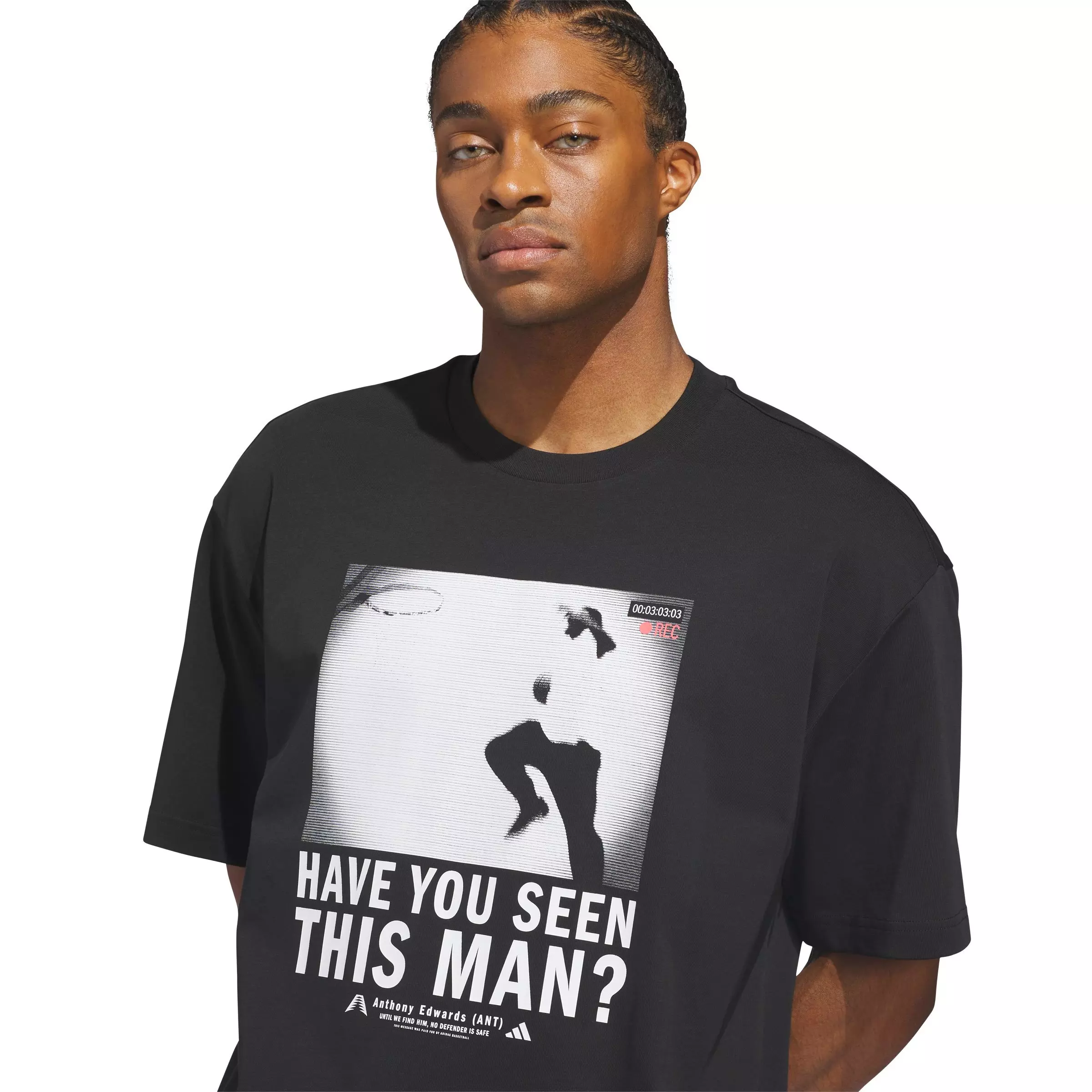 adidas Men's Anthony Edwards In Action Graphic Tee - BLACK