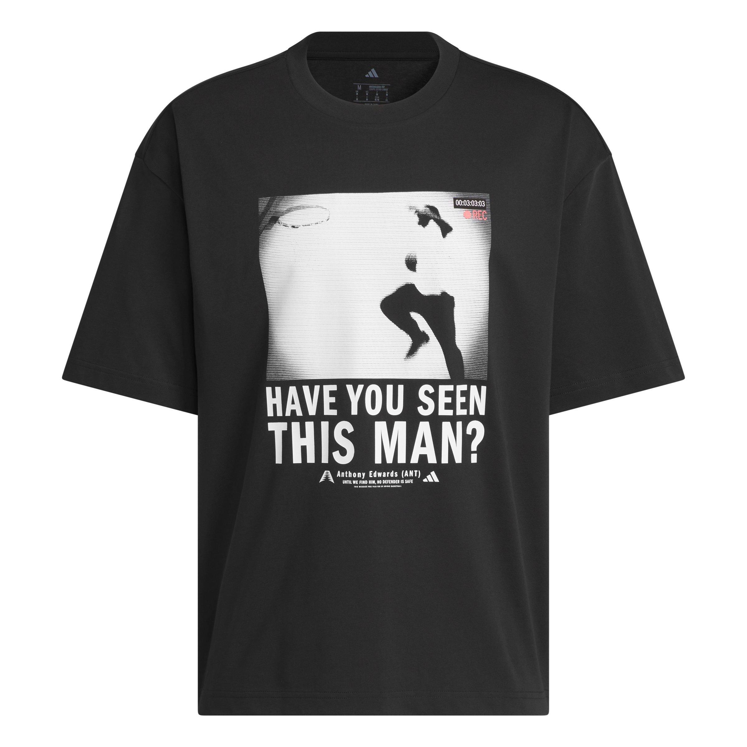 adidas Men's Anthony Edwards In Action Graphic Tee - BLACK Thumbnail View 6