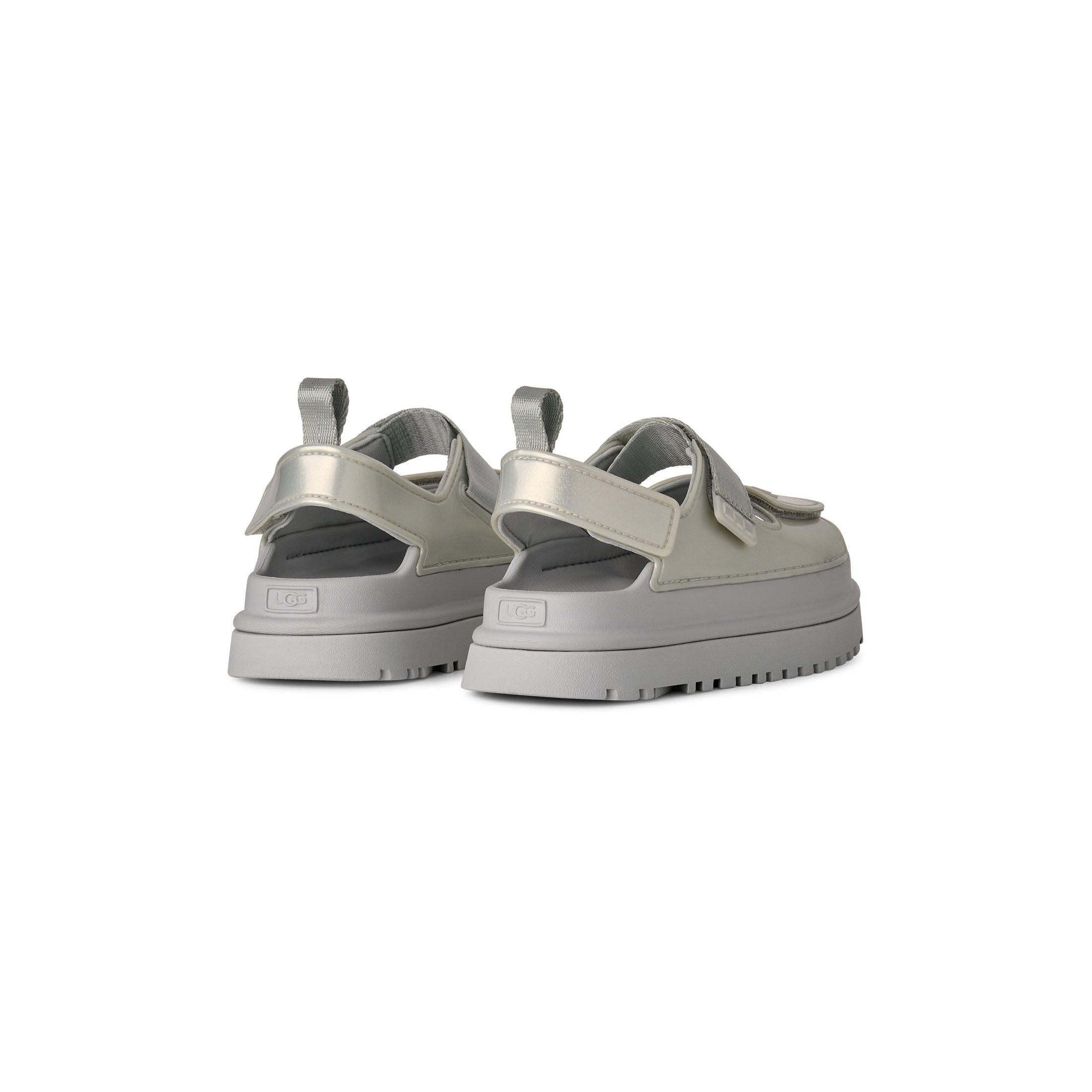 UGG GoldenGlow Glossy Sparkles "Silver" Grade School Girls' Sandal - SILVER Thumbnail View 4