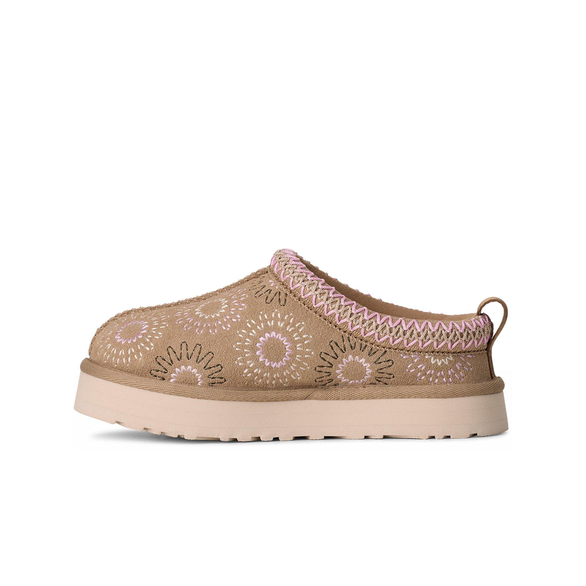 UGG Tazz Sun Stitch "Mustard Seed" Grade School Girls' Slipper - TAN Thumbnail View 2