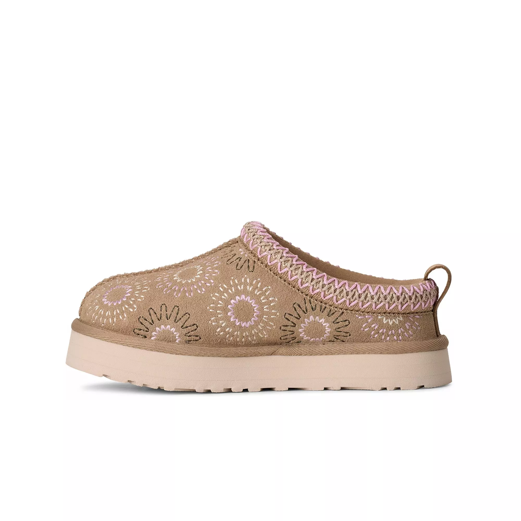 UGG Tazz Sun Stitch "Mustard Seed" Grade School Girls' Slipper - TAN