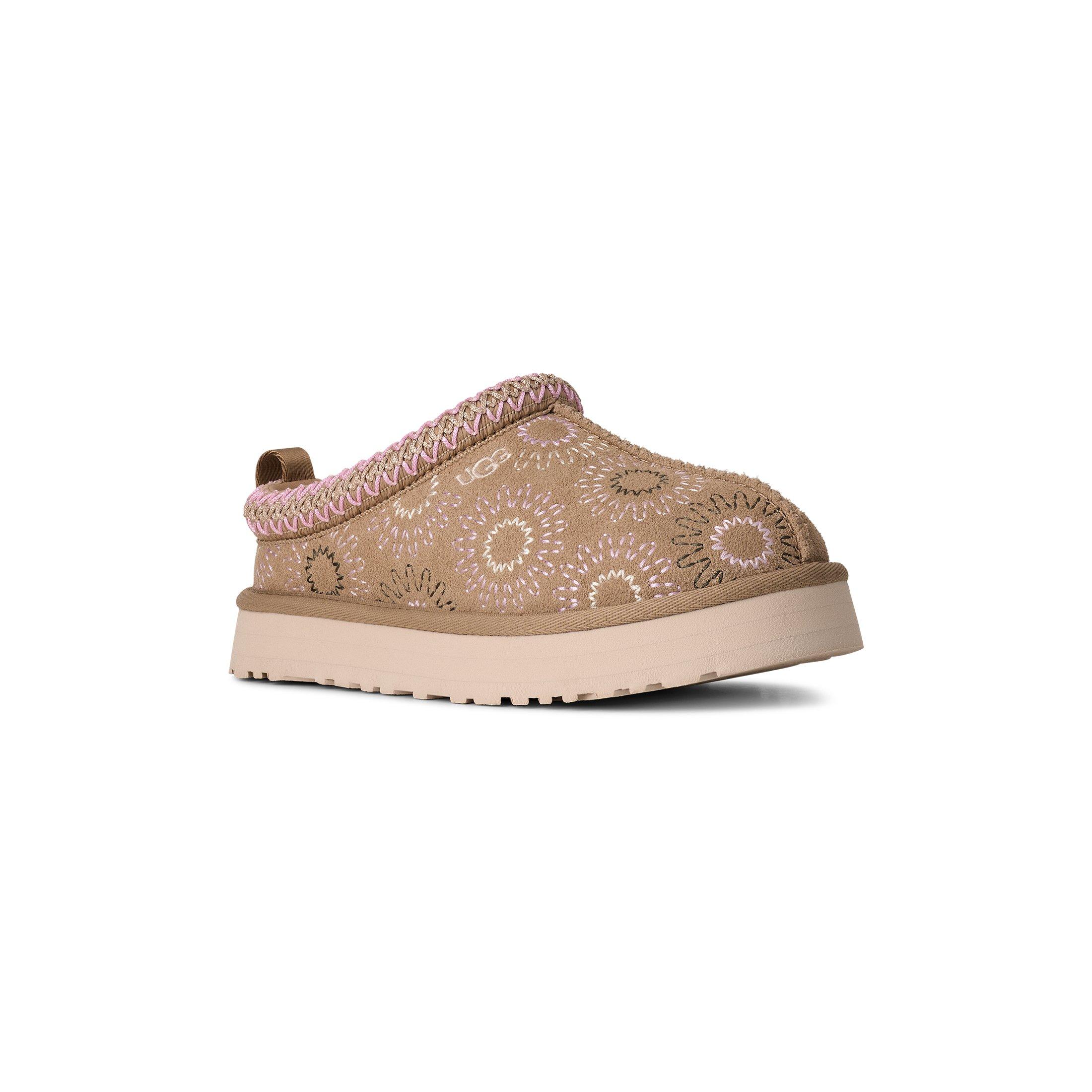 UGG Tazz Sun Stitch "Mustard Seed" Grade School Girls' Slipper - TAN Thumbnail View 3