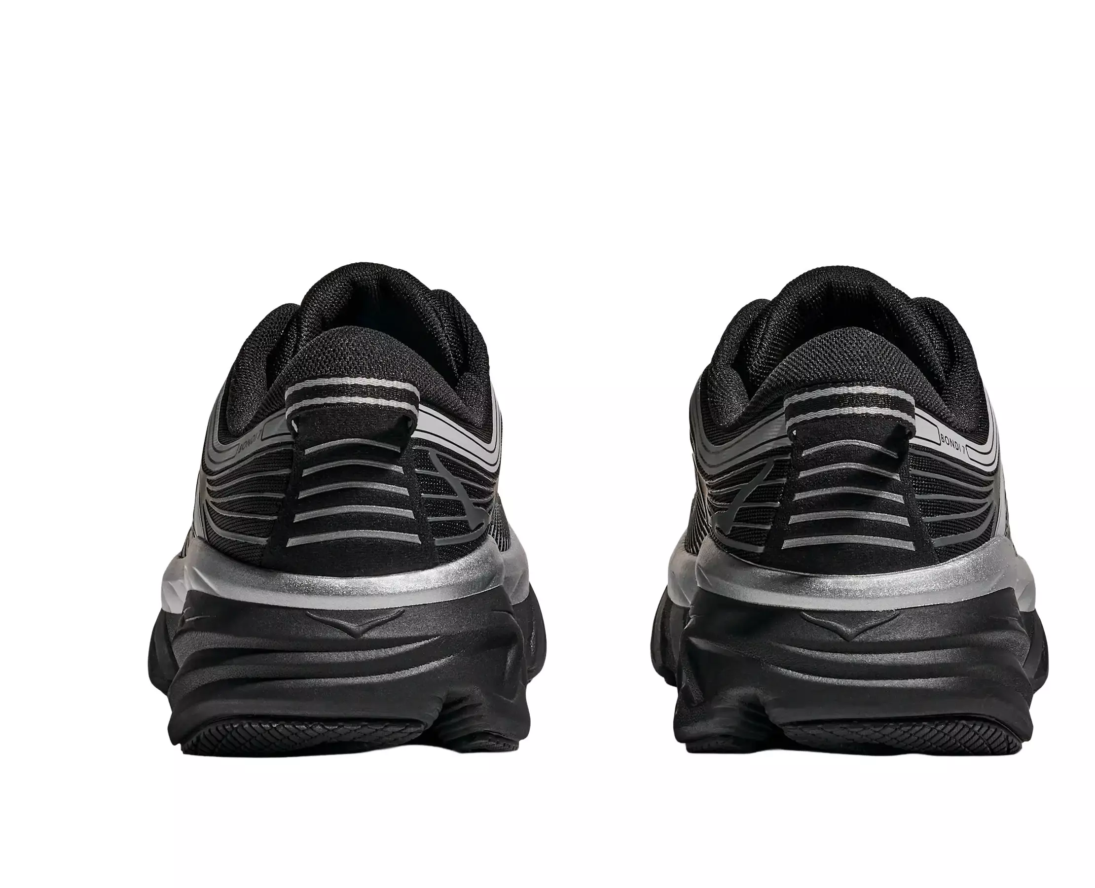 Hoka Bondi 7 Stealth "Black/Stardust" Men's Shoe - BLACK/SILVER