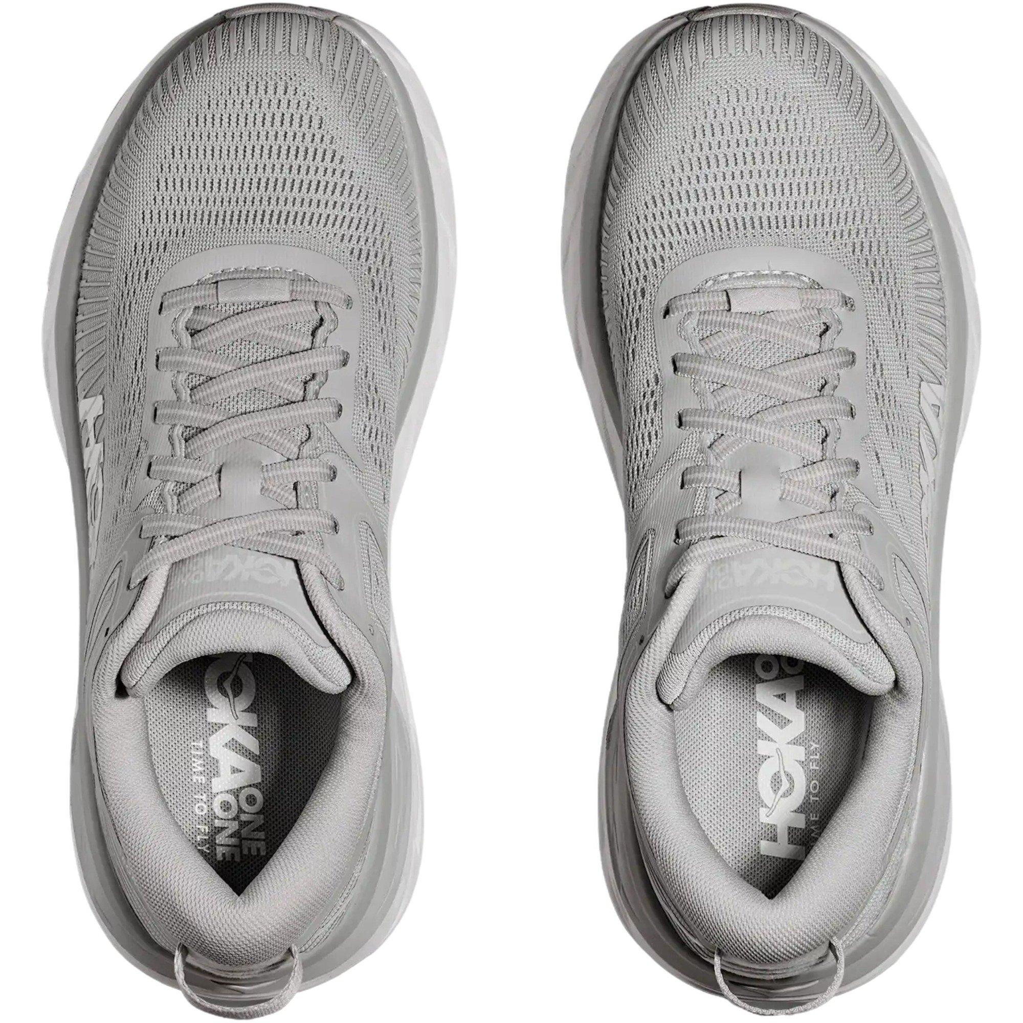 Hoka Bondi 7 "Harbor Mist/White" Men's Running Shoe - GREY/WHITE Thumbnail View 3