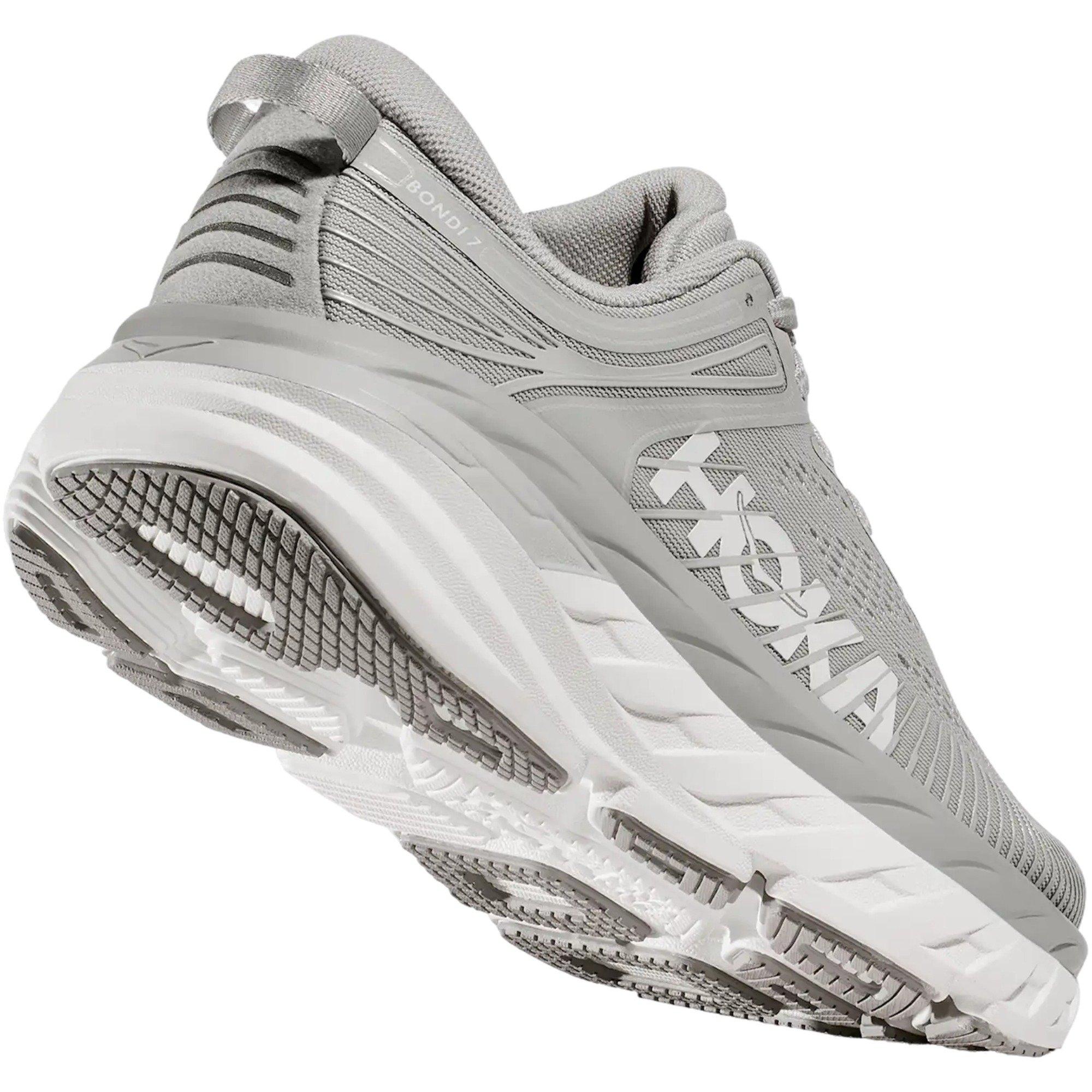 Hoka Bondi 7 "Harbor Mist/White" Men's Running Shoe - GREY/WHITE Thumbnail View 6