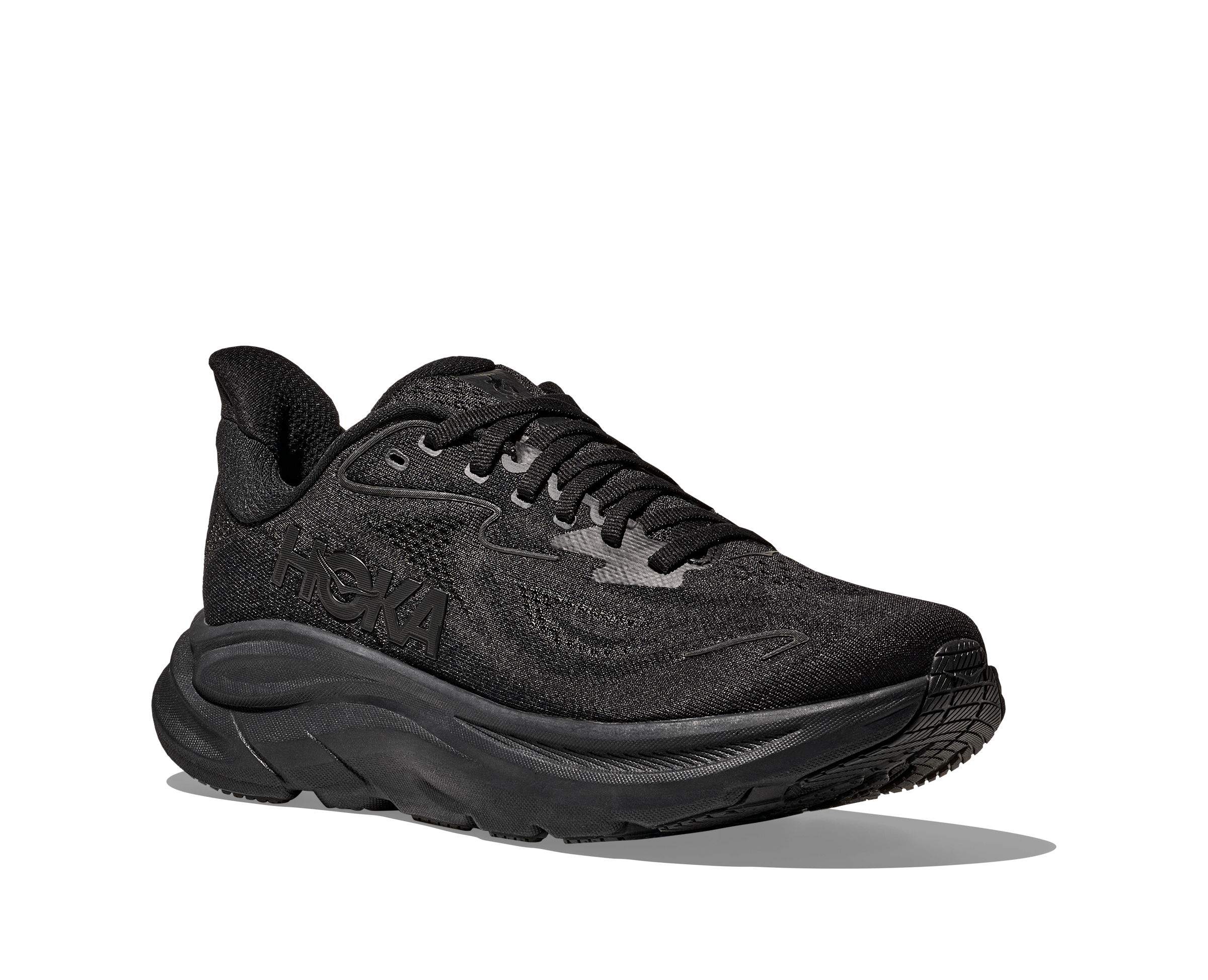 Hoka Clifton 10 "Black/Black" Men's Running Shoe - BLACK Thumbnail View 3