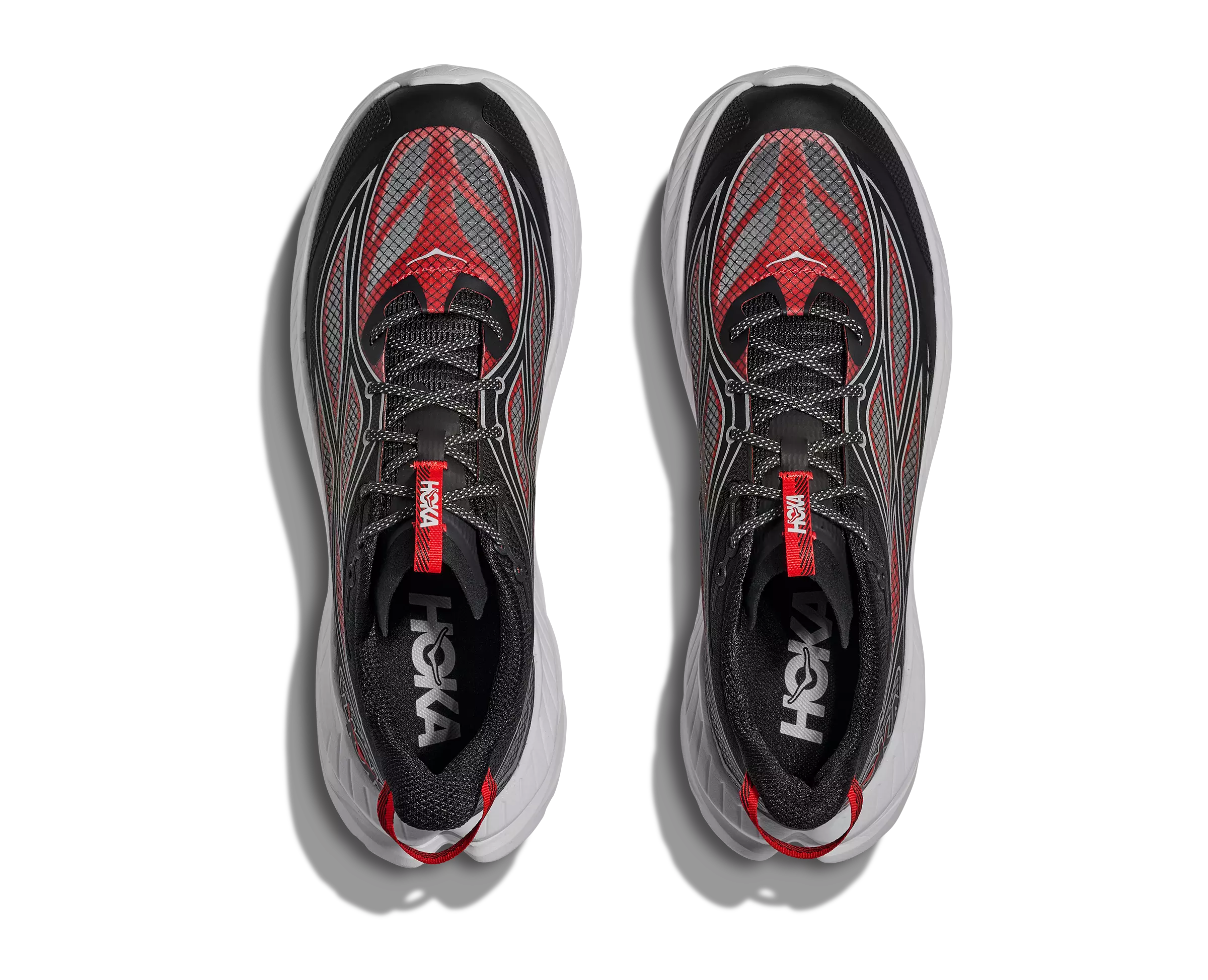 Hoka Mach Remaster "Carbon Black/Habanero" Men's Running Shoe - BLACK/RED/WHITE