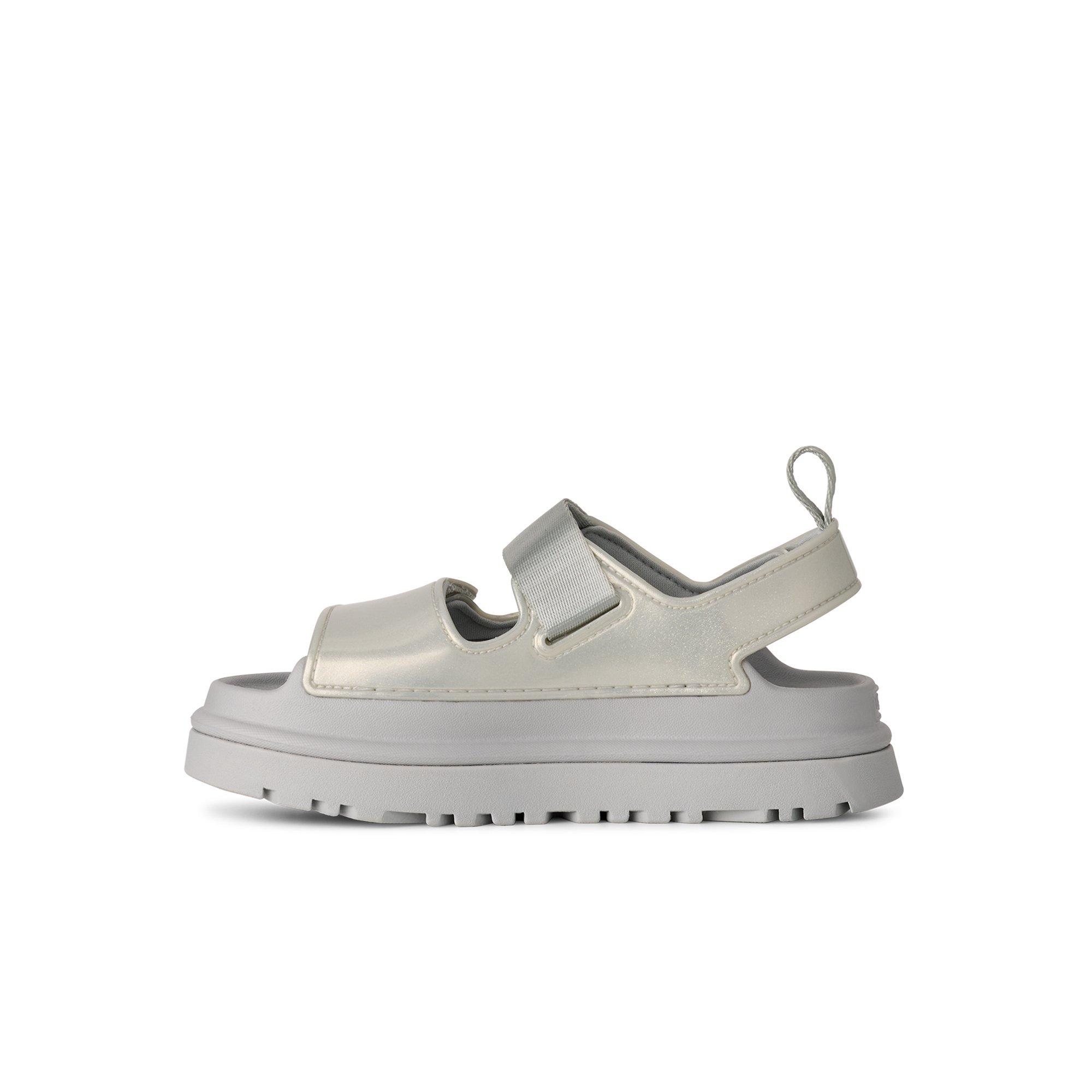 UGG GoldenGlow Glossy Sparkles Preschool Girls' "Silver" Sandal