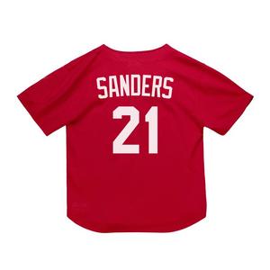 Mitchell & Ness Cincinnati Reds Deion Sanders Batting Practice Jersey-Red