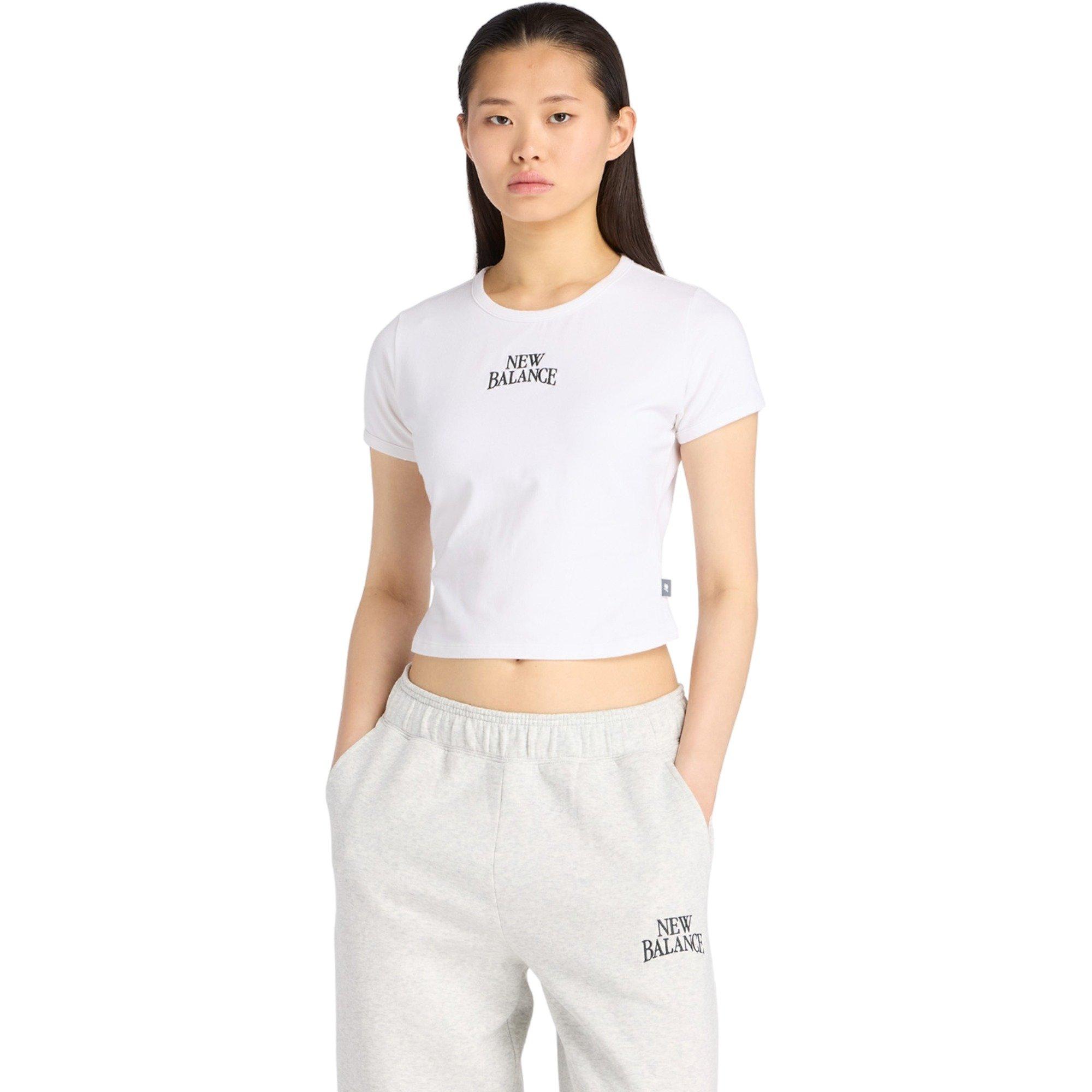 New Balance Women's Ringer Tee-White - WHITE Thumbnail View 1