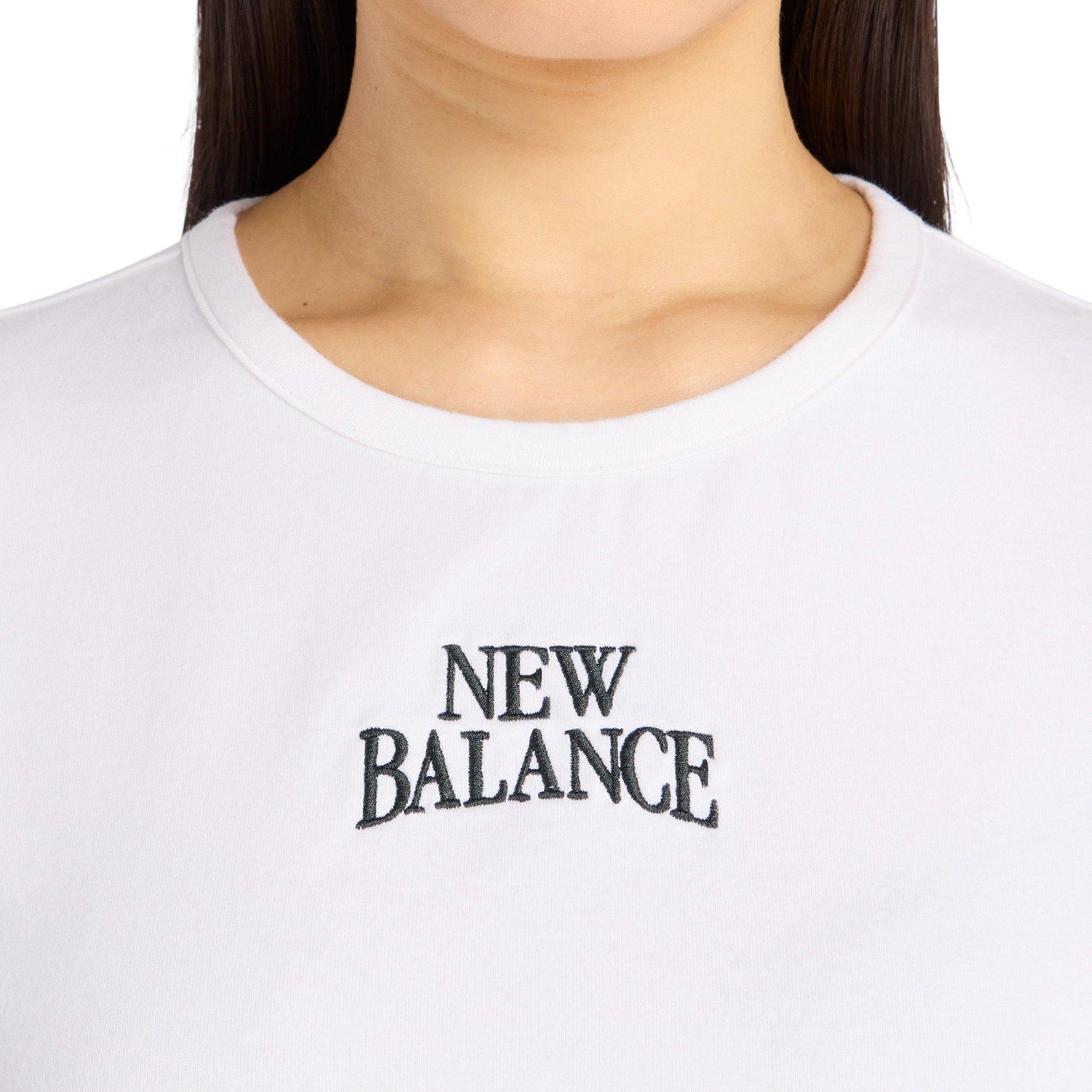 New Balance Women's Ringer Tee-White - WHITE Thumbnail View 3