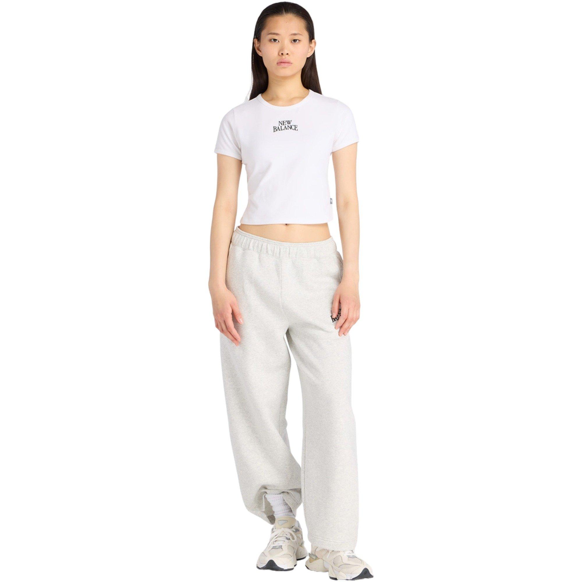 New Balance Women's Ringer Tee-White - WHITE Thumbnail View 4