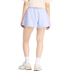 New Balance Women's Circle French Terry Shorts-Blue