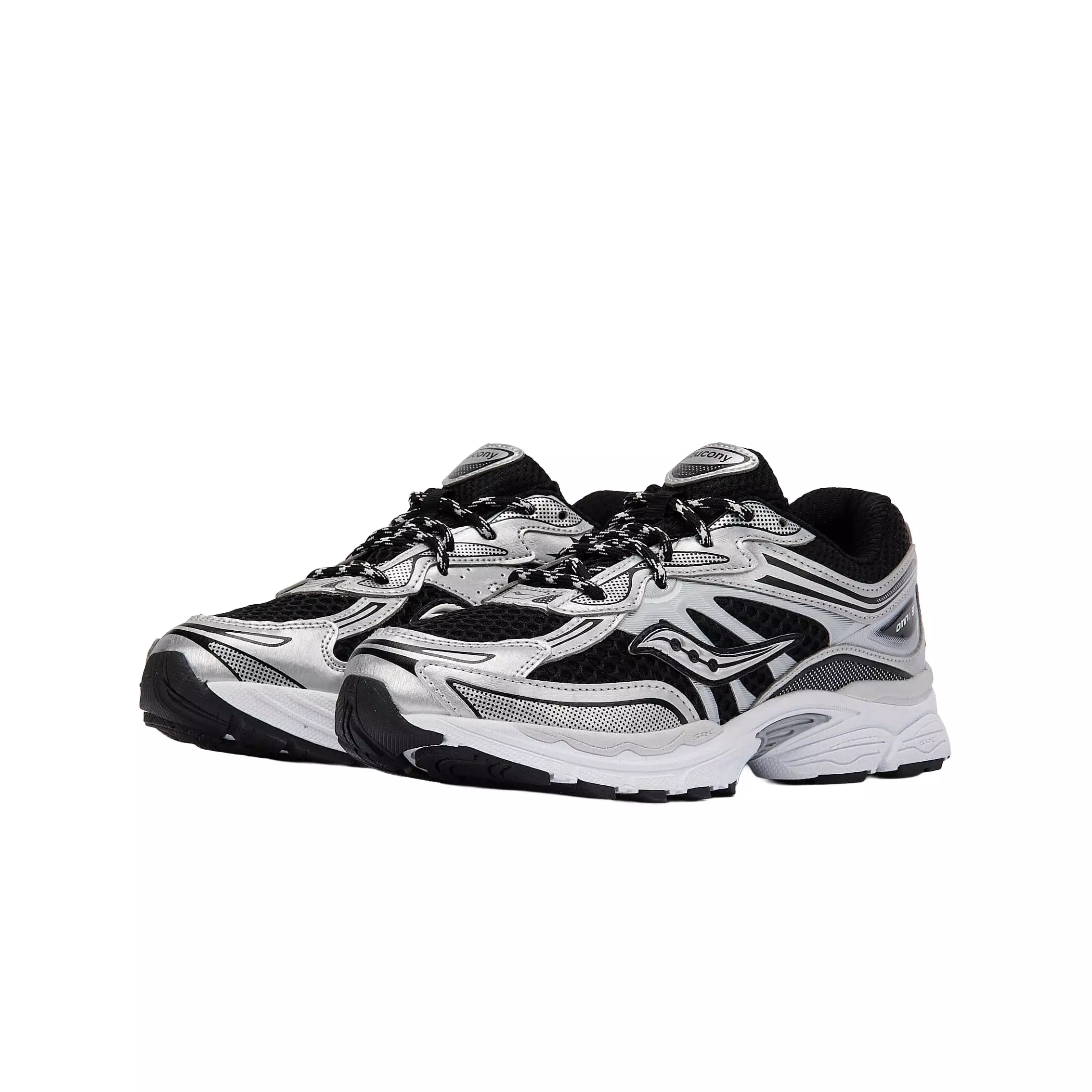Saucony Omni 9 "Metallic Silver" Grade School Boys' Shoe - BLACK/SILVER