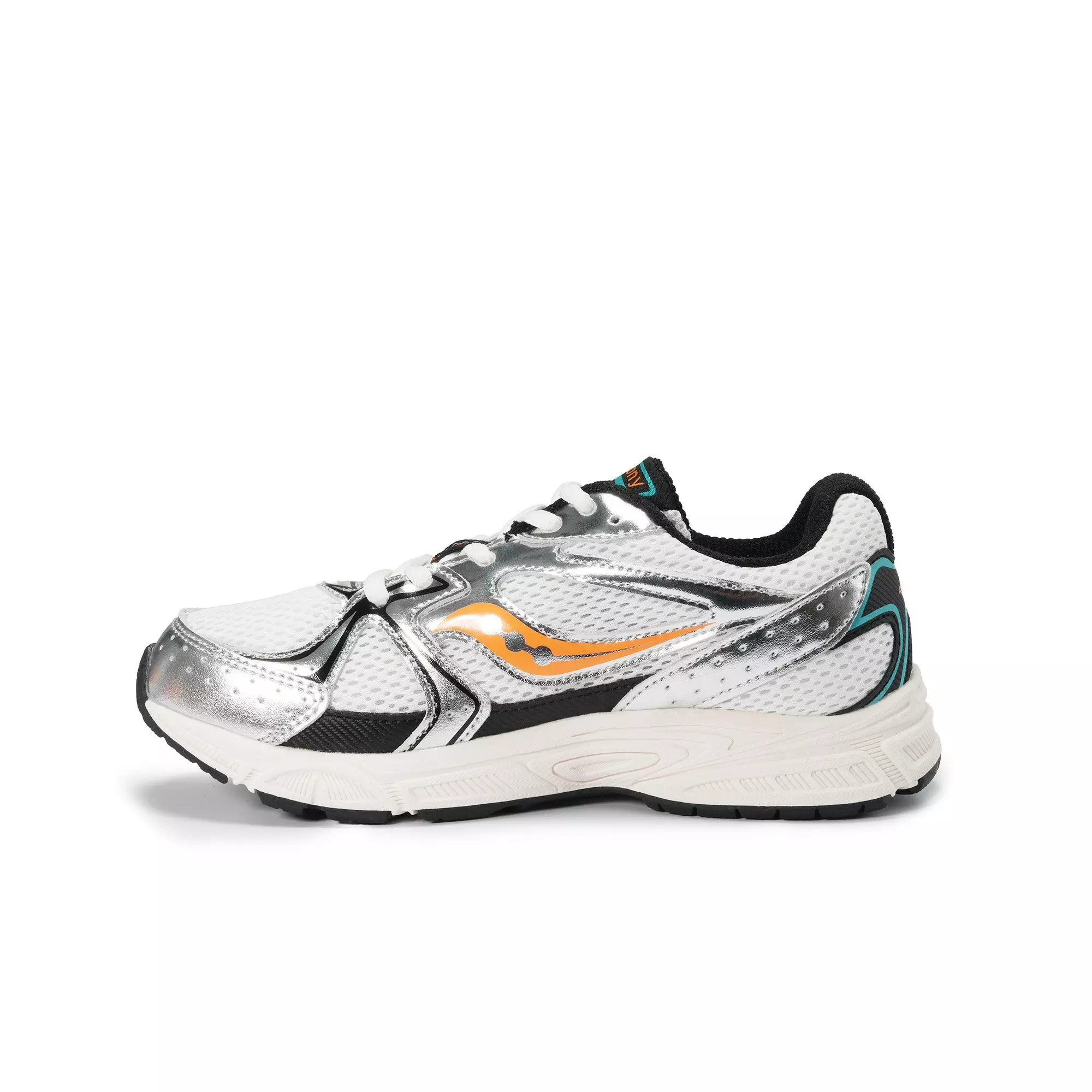 Saucony Ride Millenium "White/Green/Orange" Grade School Boys' Shoe - WHITE/GREEN/ORANGE